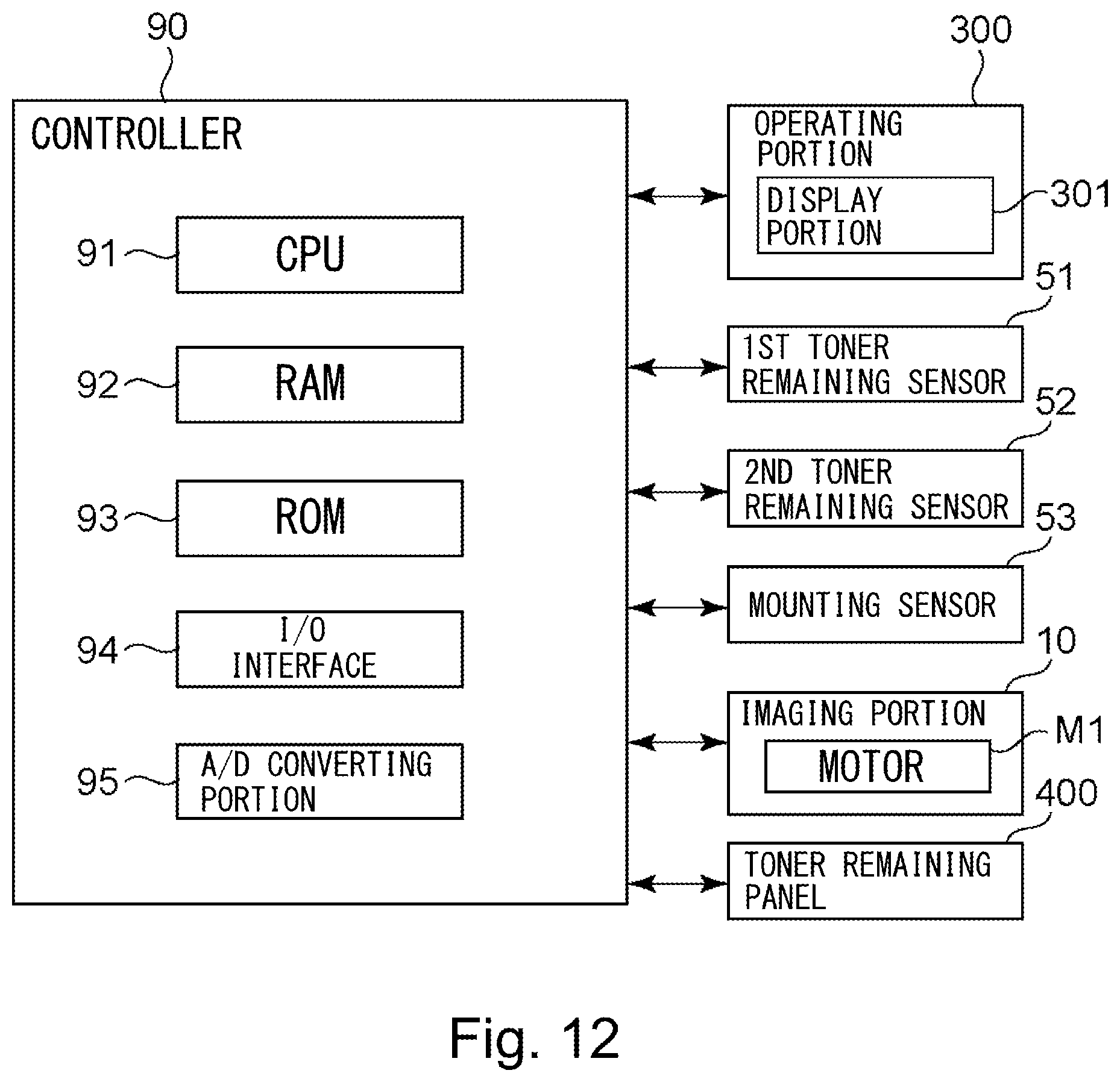 Patent US12422765 Figure 12 – Toner container including a pouch and portions supporting the pouch