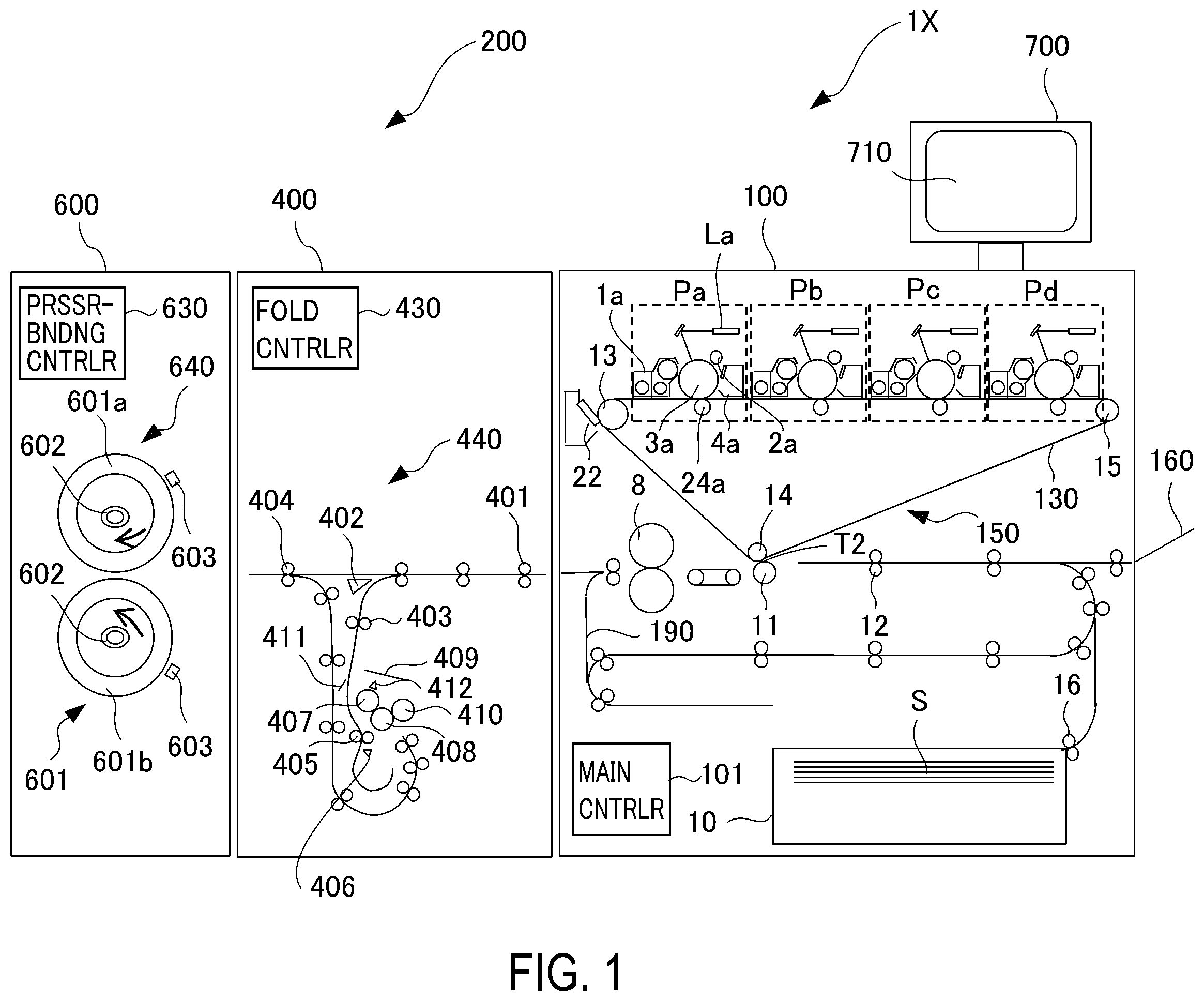 Patent US12422768 Figure 1 – Image forming system