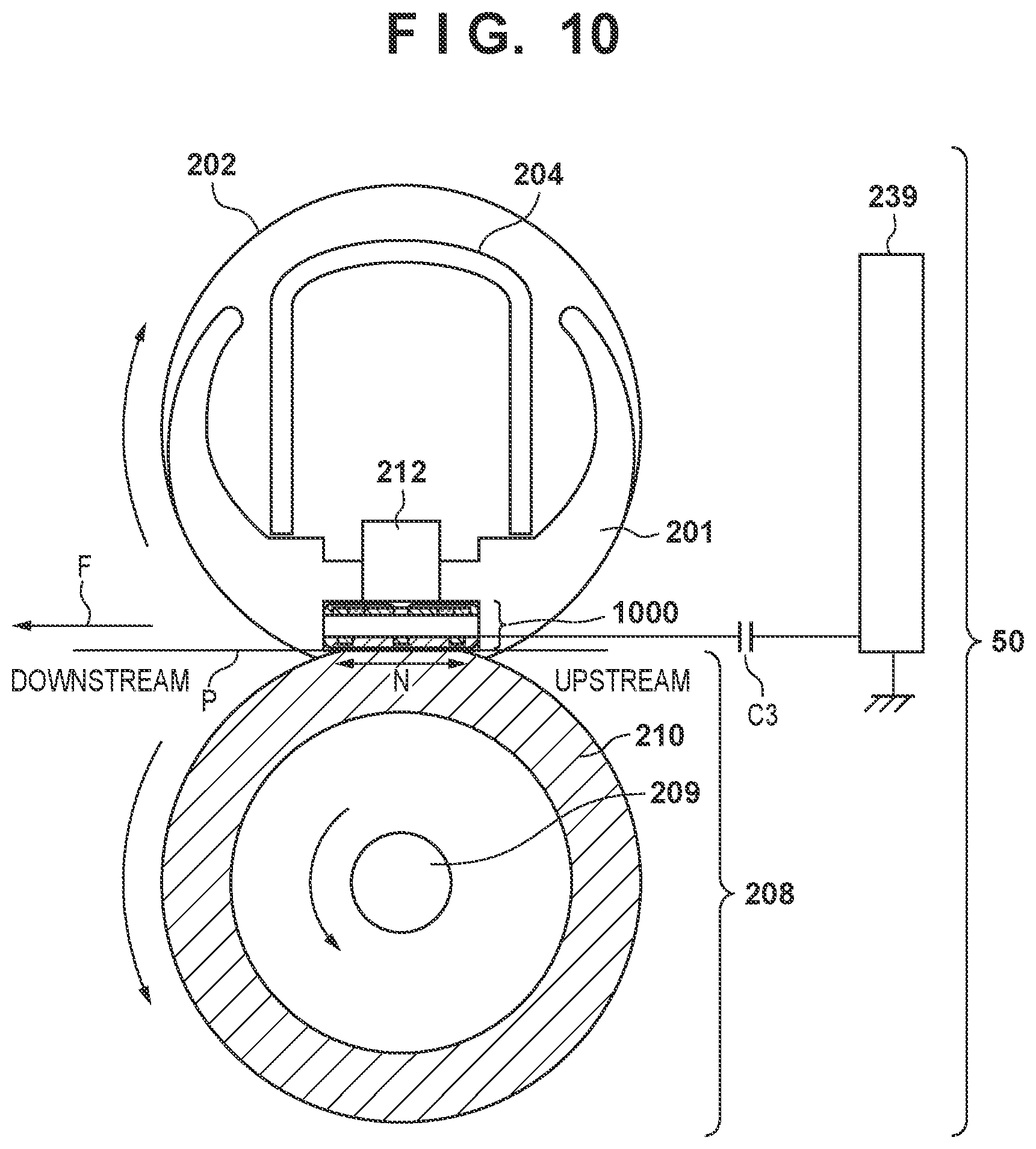Patent US12422769 Figure 10 – Structure for electrically protecting fixing apparatus provided in image forming apparatus