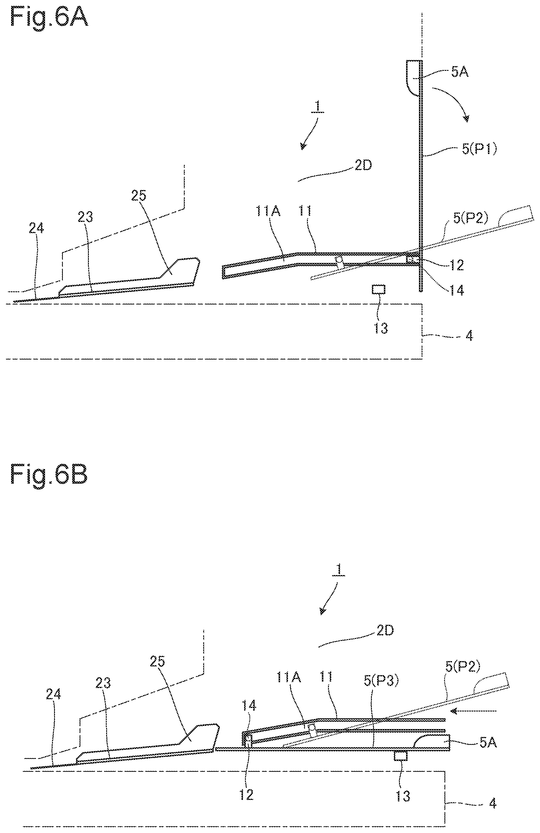 Patent US12422773 Figure 6 – Image forming apparatus equipped with guide portion capable of guiding inclined manual feed tray from opening to interior of apparatus body