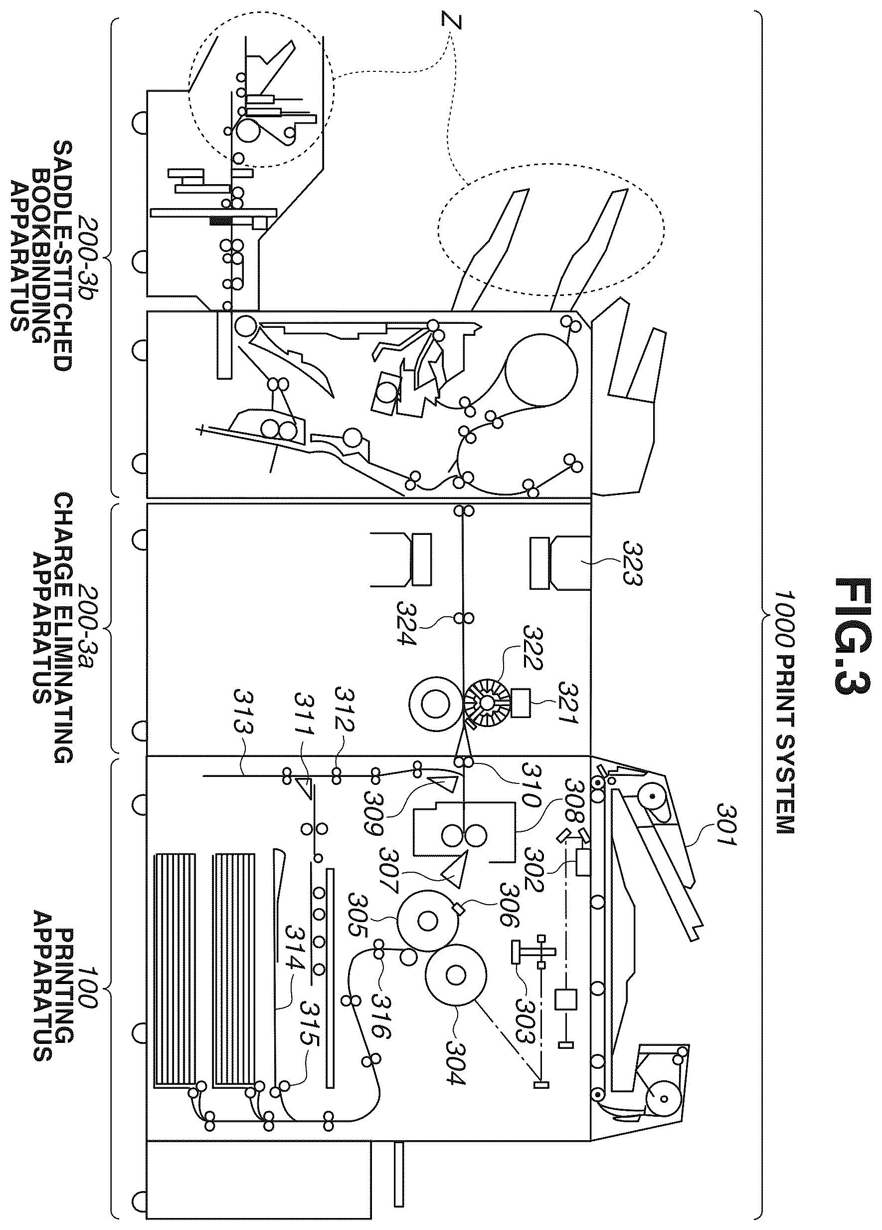 Patent US12422774 Figure 3 – Printing system, control method therefor, and storage medium