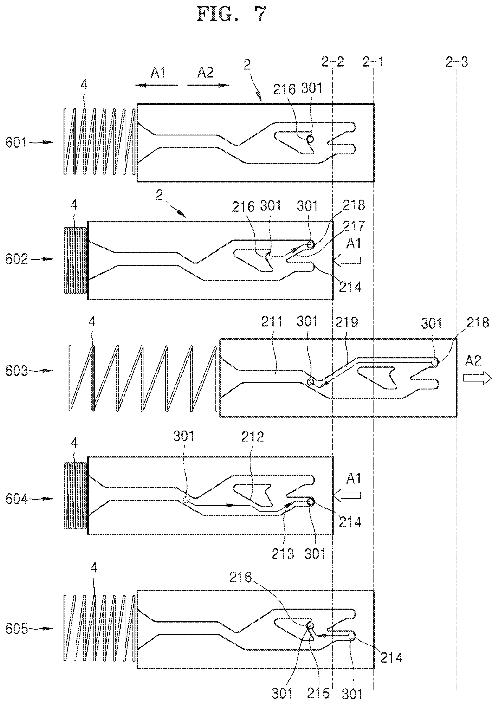 Patent US12422775 Figure 7 – Unlocking toner cartridge by click operation