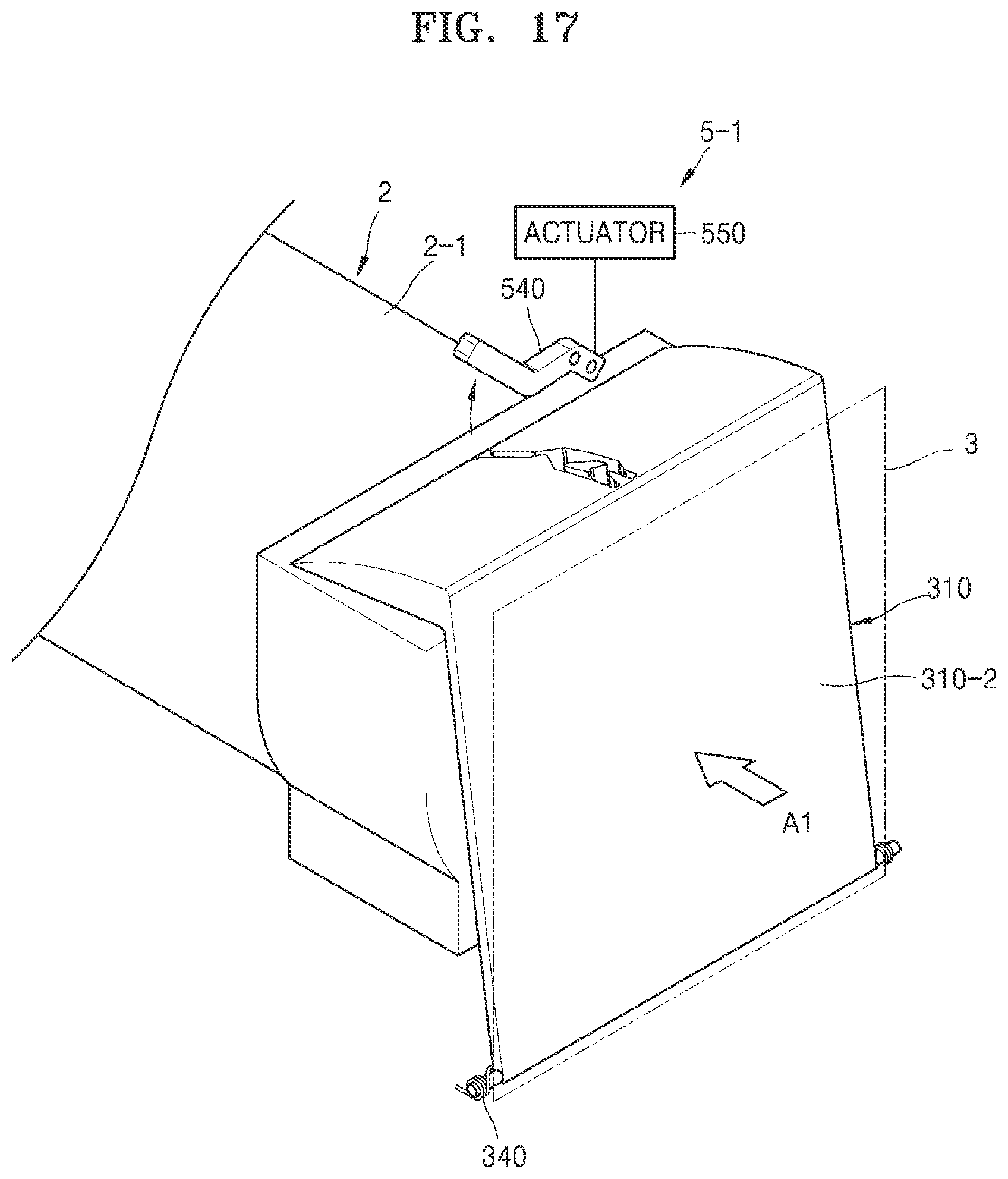 Patent US12422775 Figure 17 – Unlocking toner cartridge by click operation
