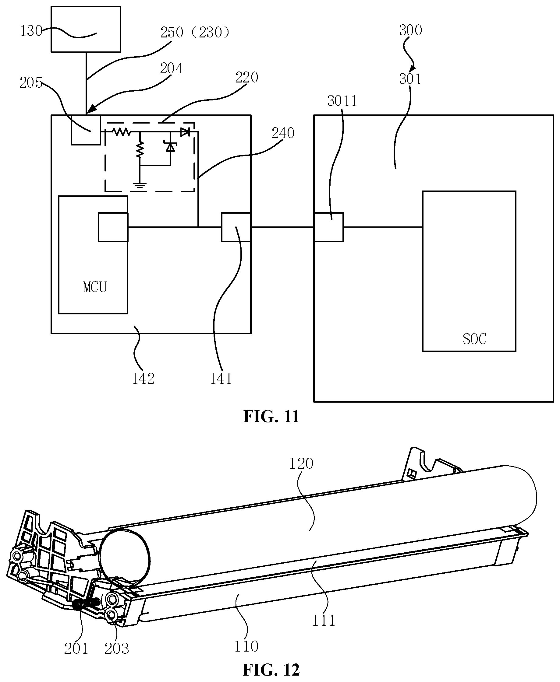 Patent US12422776 Figure 7 – Process cartridge and potential detection part