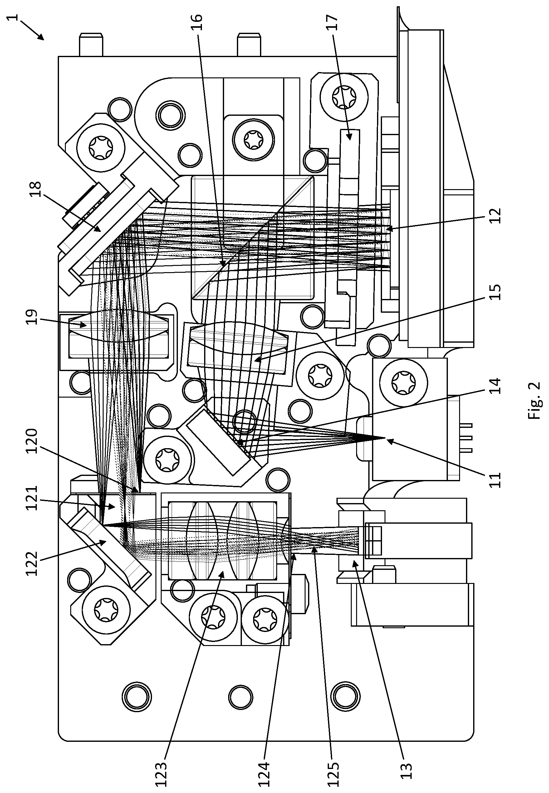 Patent US12422779 Figure 2 – Optical assembly and method for reducing zero-order light in a holographic display