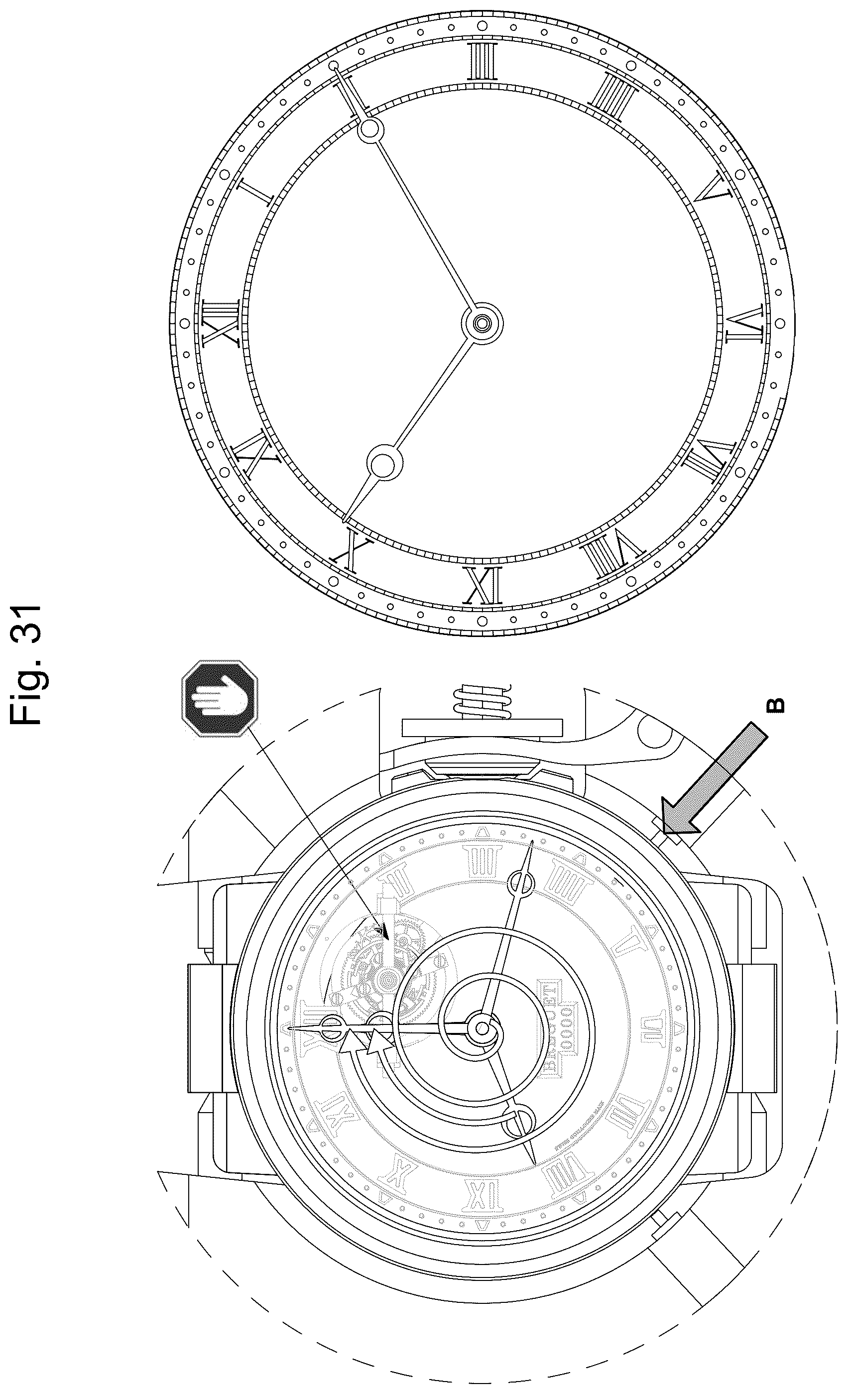 Patent US12422781 Figure 14 – Sympathetic timepiece assembly