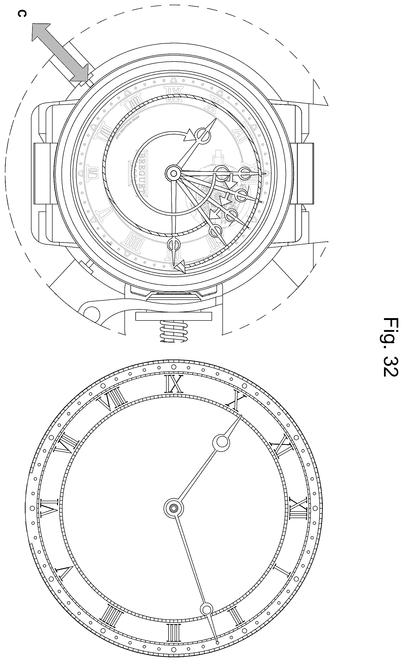 Patent US12422781 Figure 15 – Sympathetic timepiece assembly