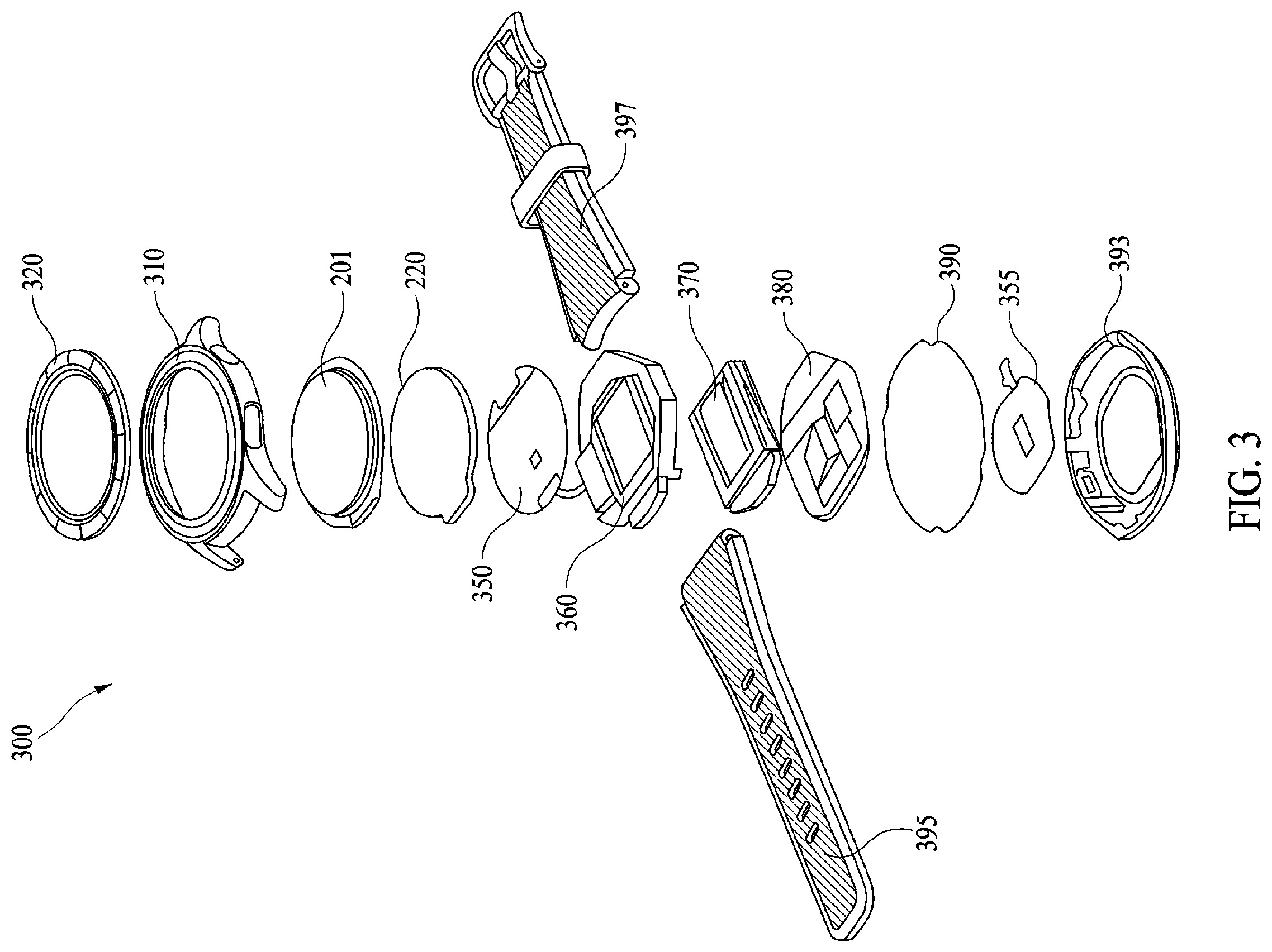 Patent US12422786 Figure 3 – Wearable electronic device