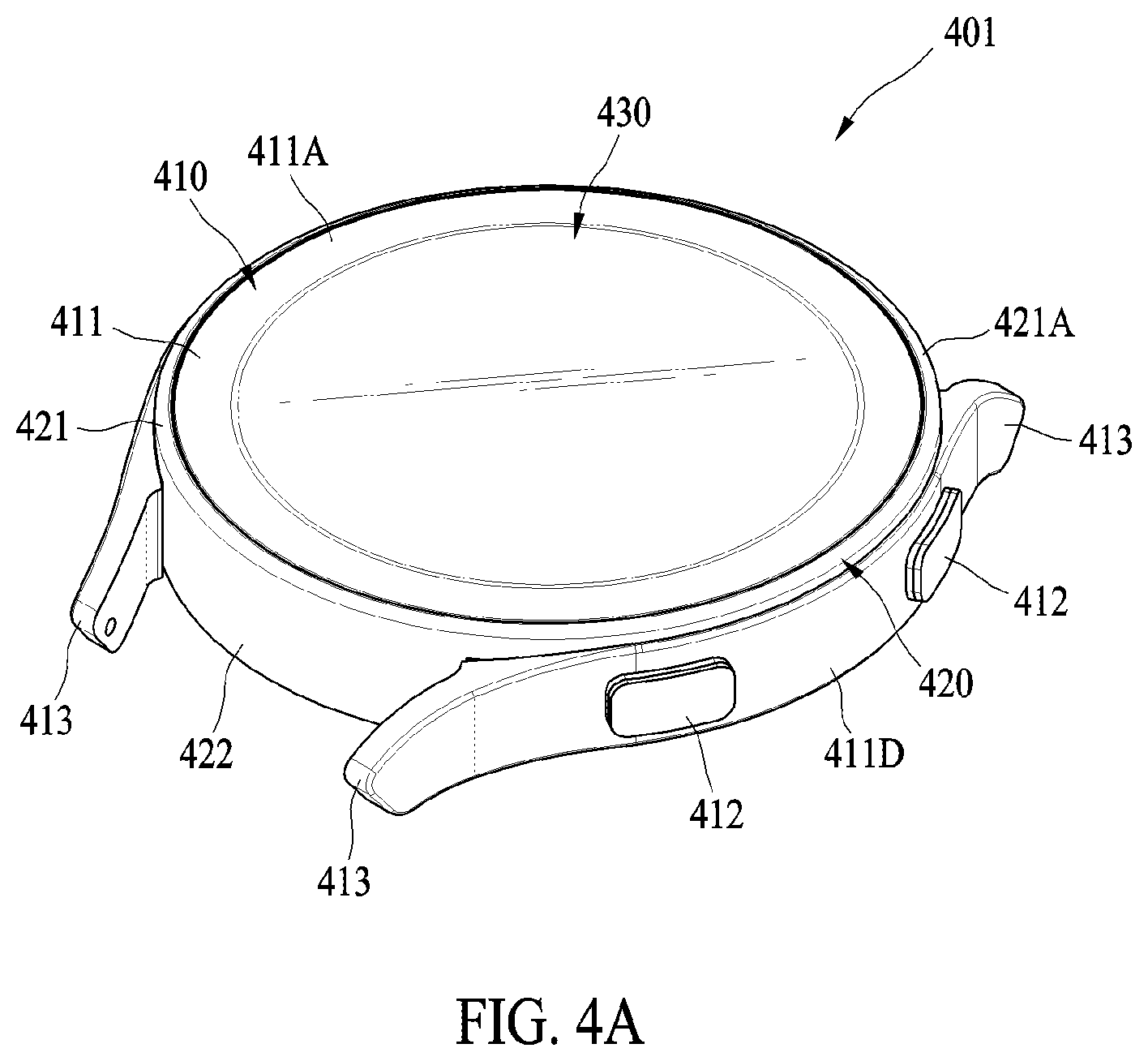Patent US12422786 Figure 4 – Wearable electronic device
