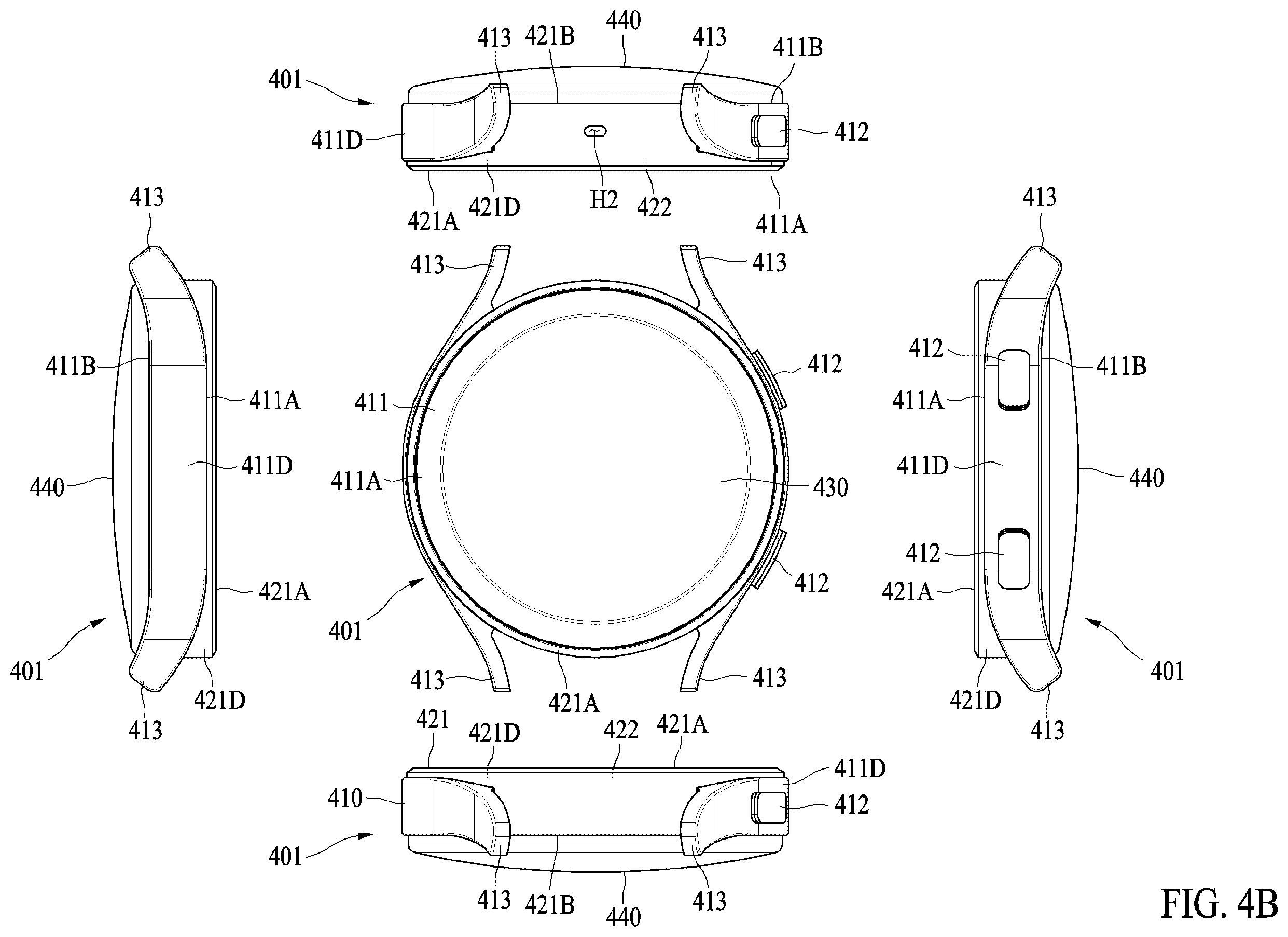 Patent US12422786 Figure 5 – Wearable electronic device