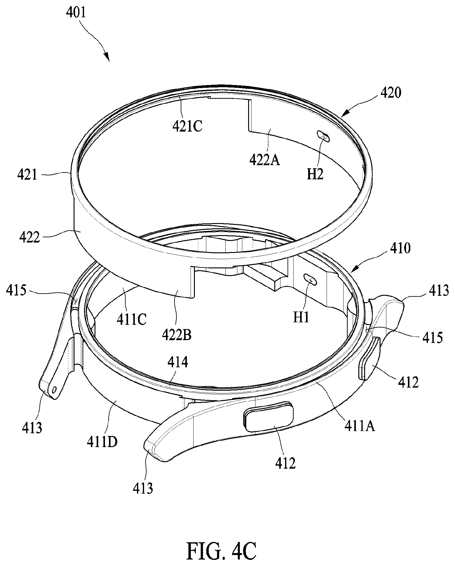 Patent US12422786 Figure 6 – Wearable electronic device