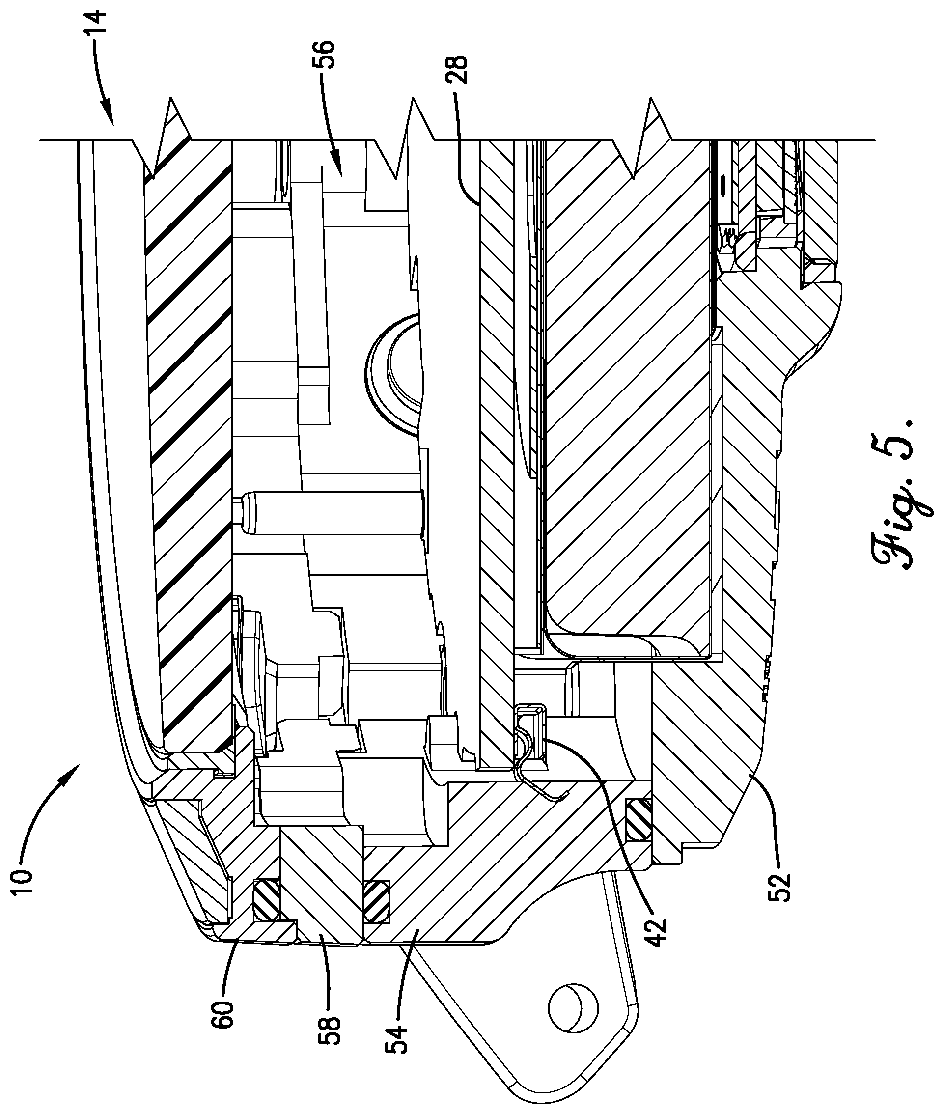 Patent US12422787 Figure 4 – Conductive watch housing with slot antenna configuration