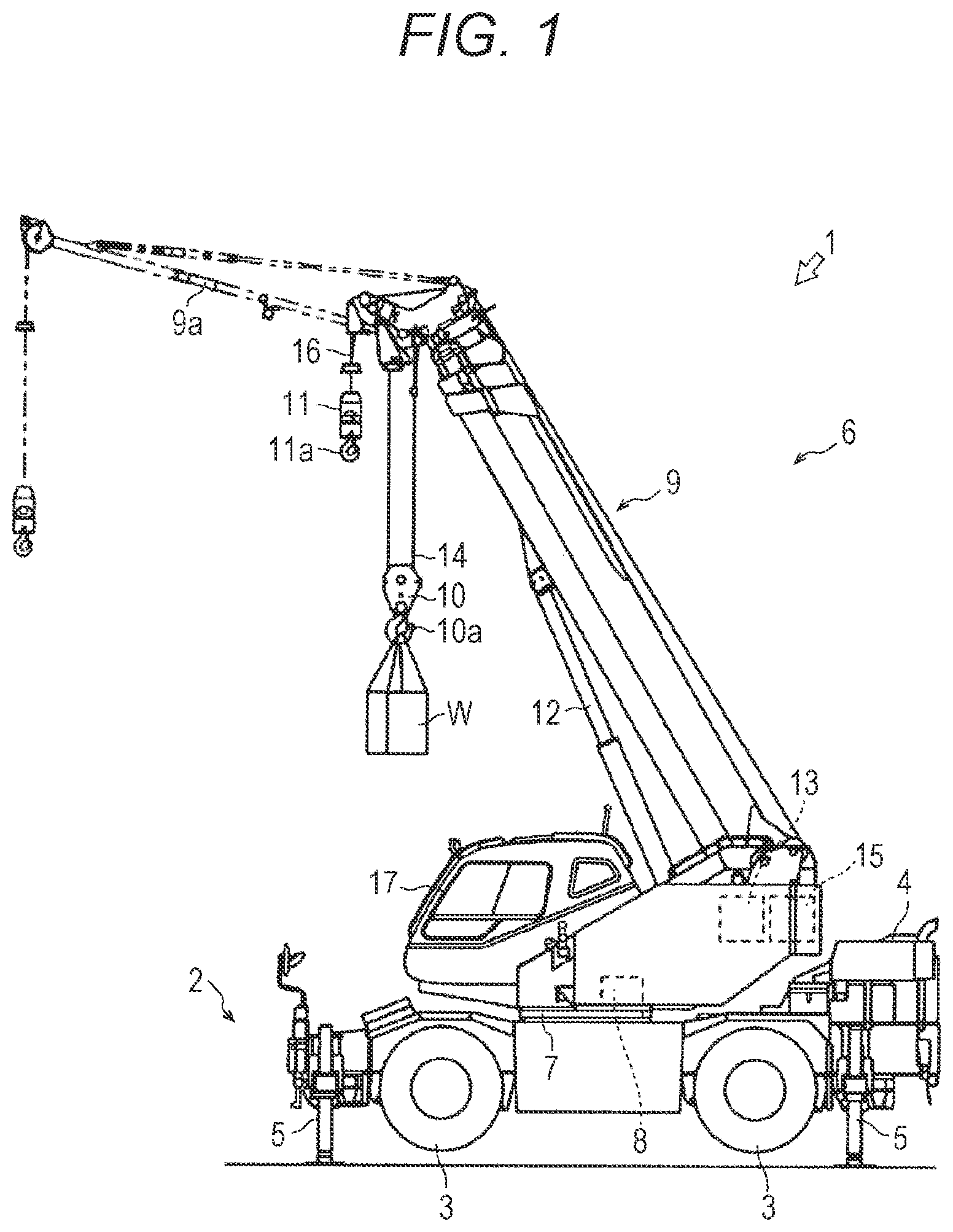 Patent US12422790 Figure 1 – Control system, and crane
