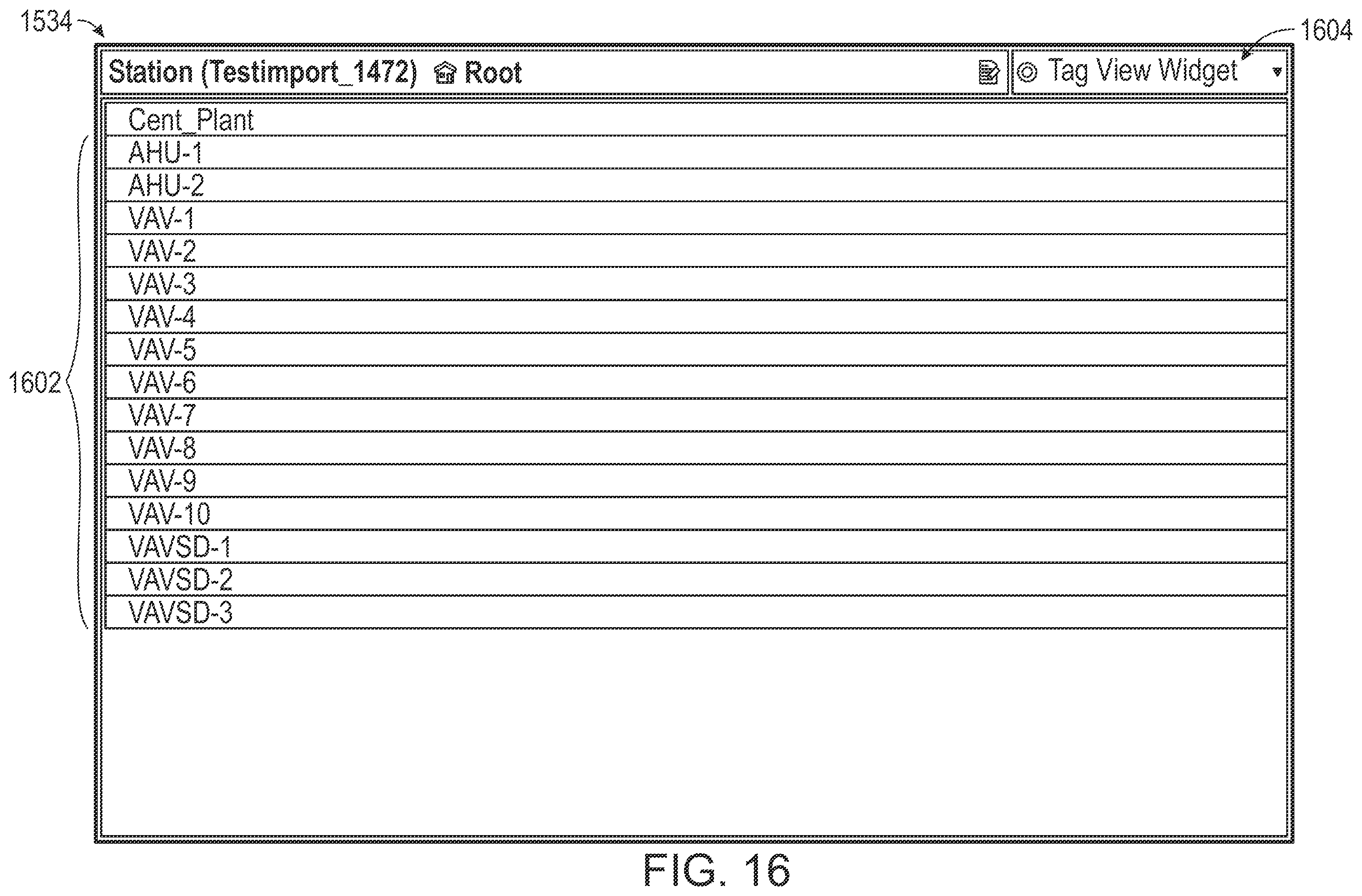 Patent US12422806 Figure 16 – Building automation systems with automatic metadata tagging and viewing