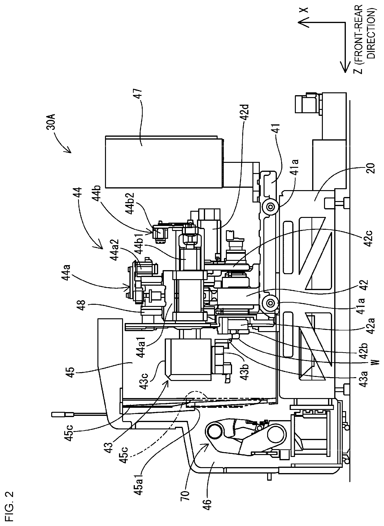 Patent US12422823 Figure 2 – Workpiece machining device
