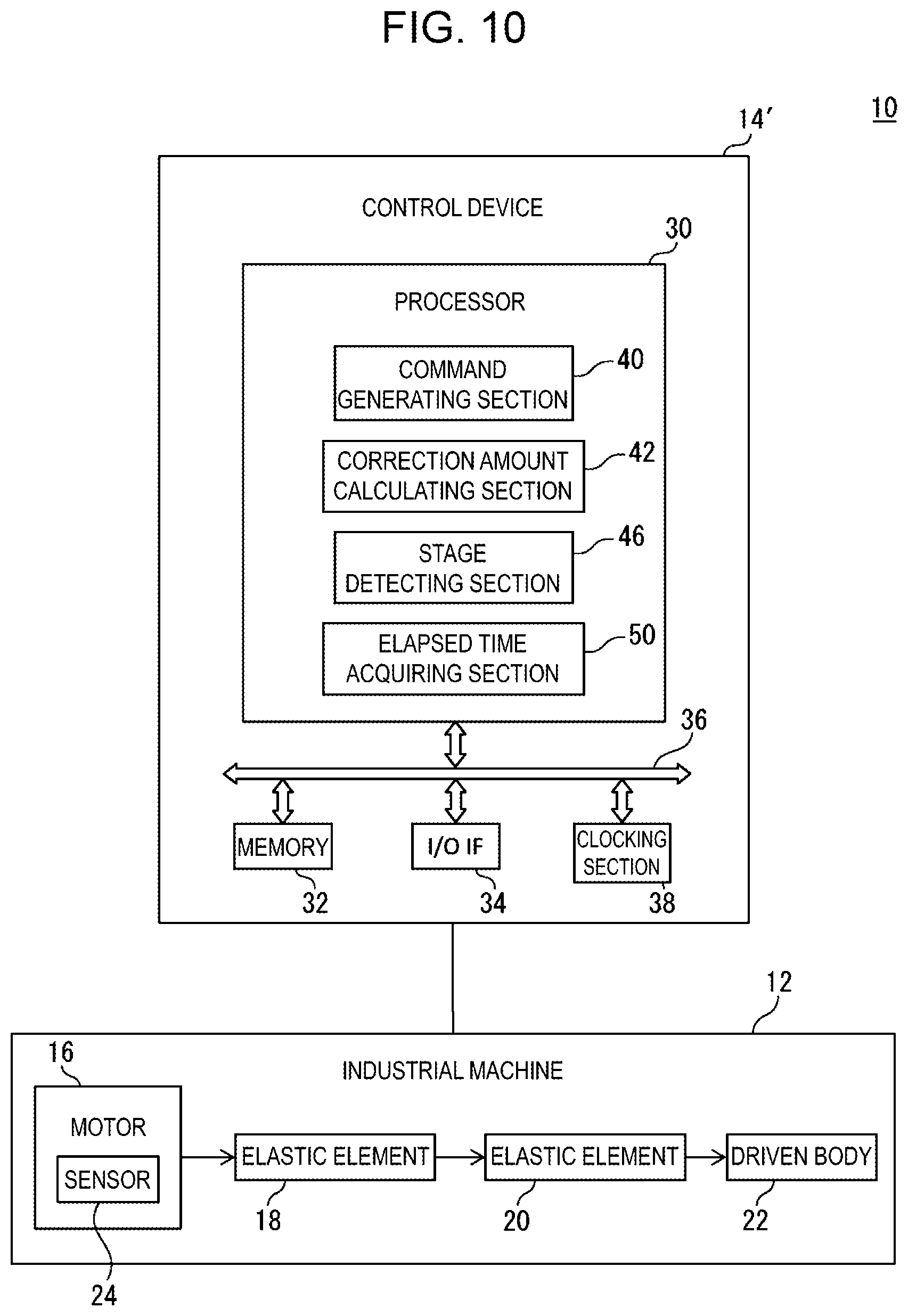 Patent US12422827 Figure 10 – Motor control device, industrial machine system, and motor control method