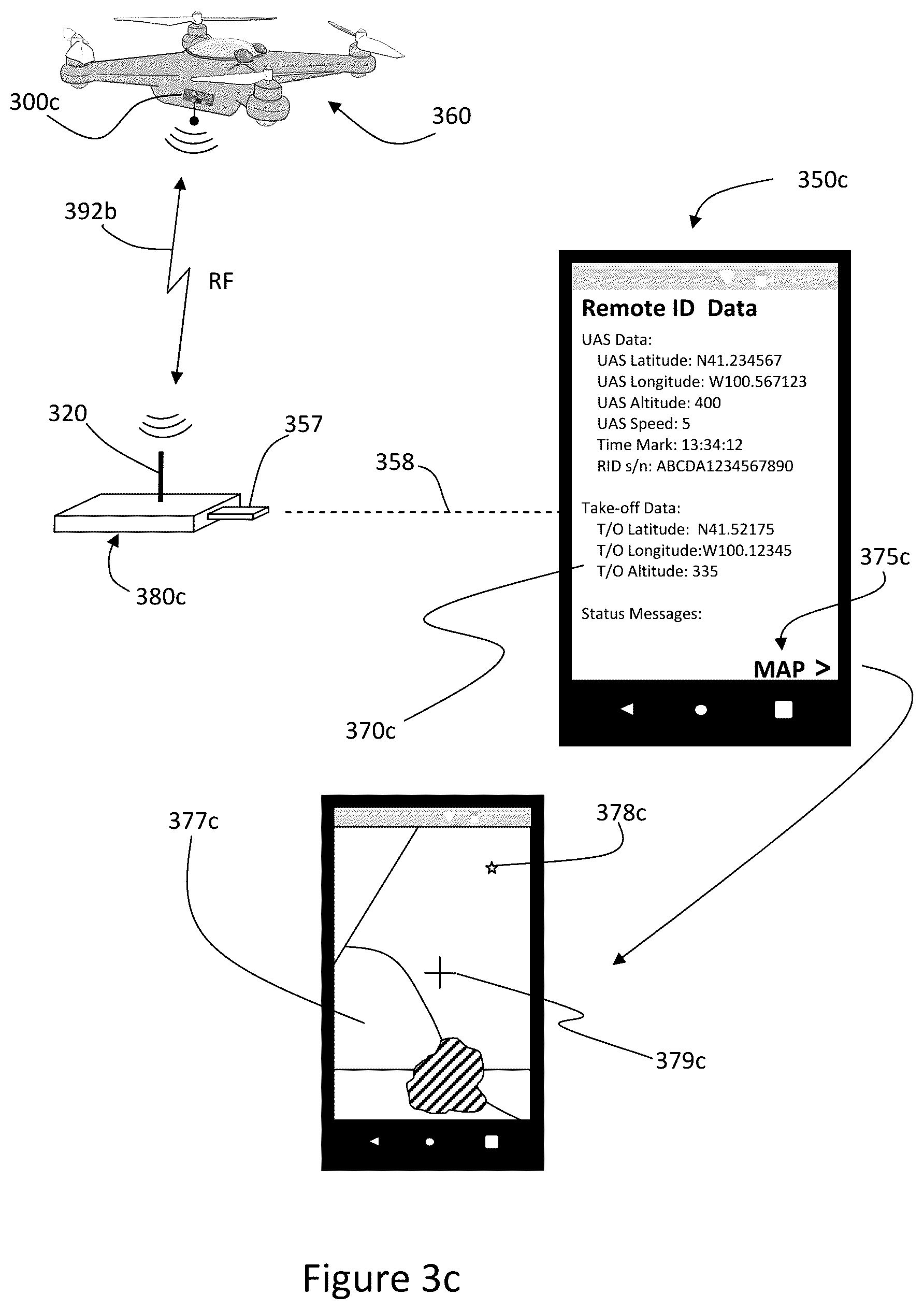 Patent US12422843 Figure 8 – Multi-mode remote identification (RID) system for unmanned aircraft systems (UAS)