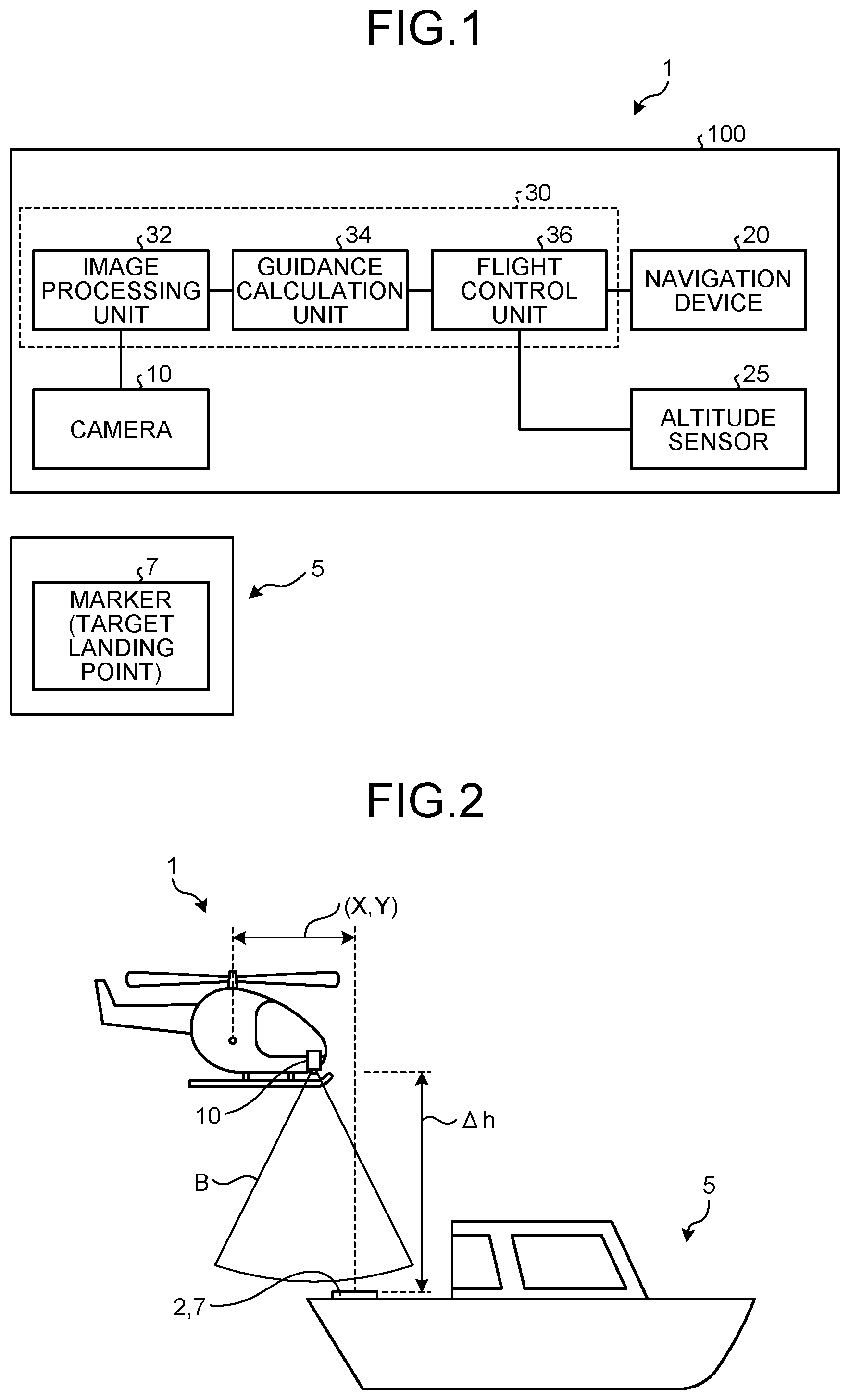 Patent US12422858 Figure 1 – Aircraft position control system, aircraft, and aircraft position control method