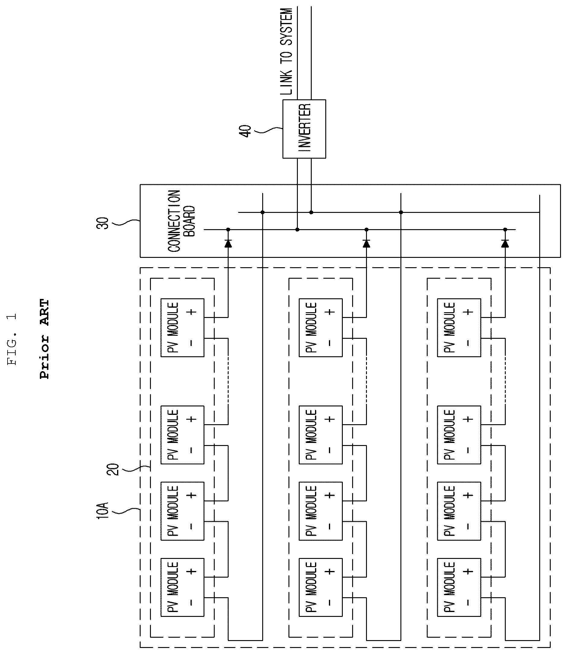Patent US12422875 Figure 1 – String optima for tracking equal voltage in units of strings, and solar power generation system to which same is applied