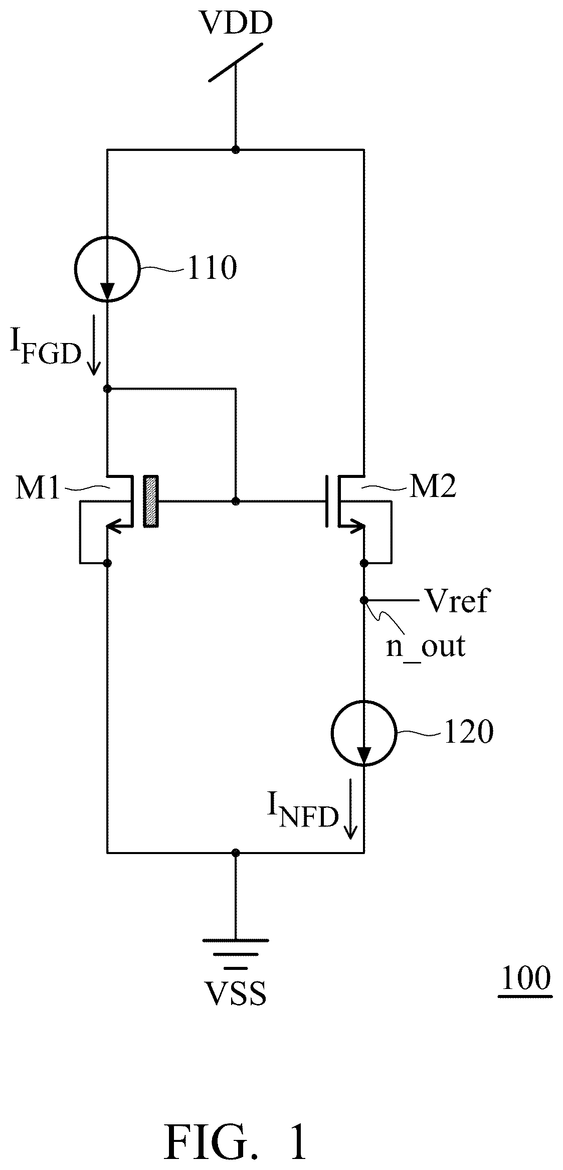 Patent US12422877 Figure 1 – Voltage reference circuit and method for providing reference voltage