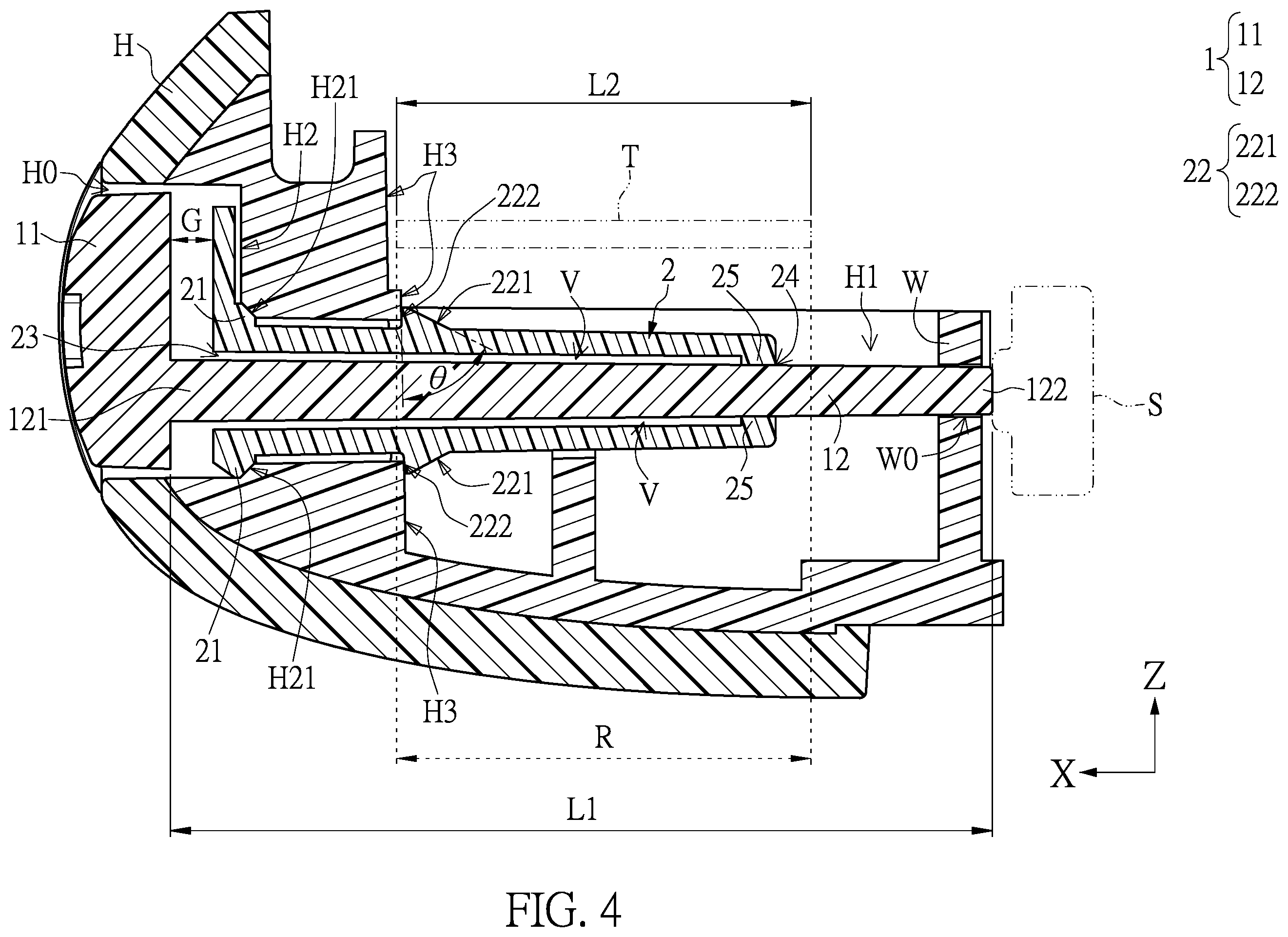 Patent US12422881 Figure 4 – Button structure and electronic device