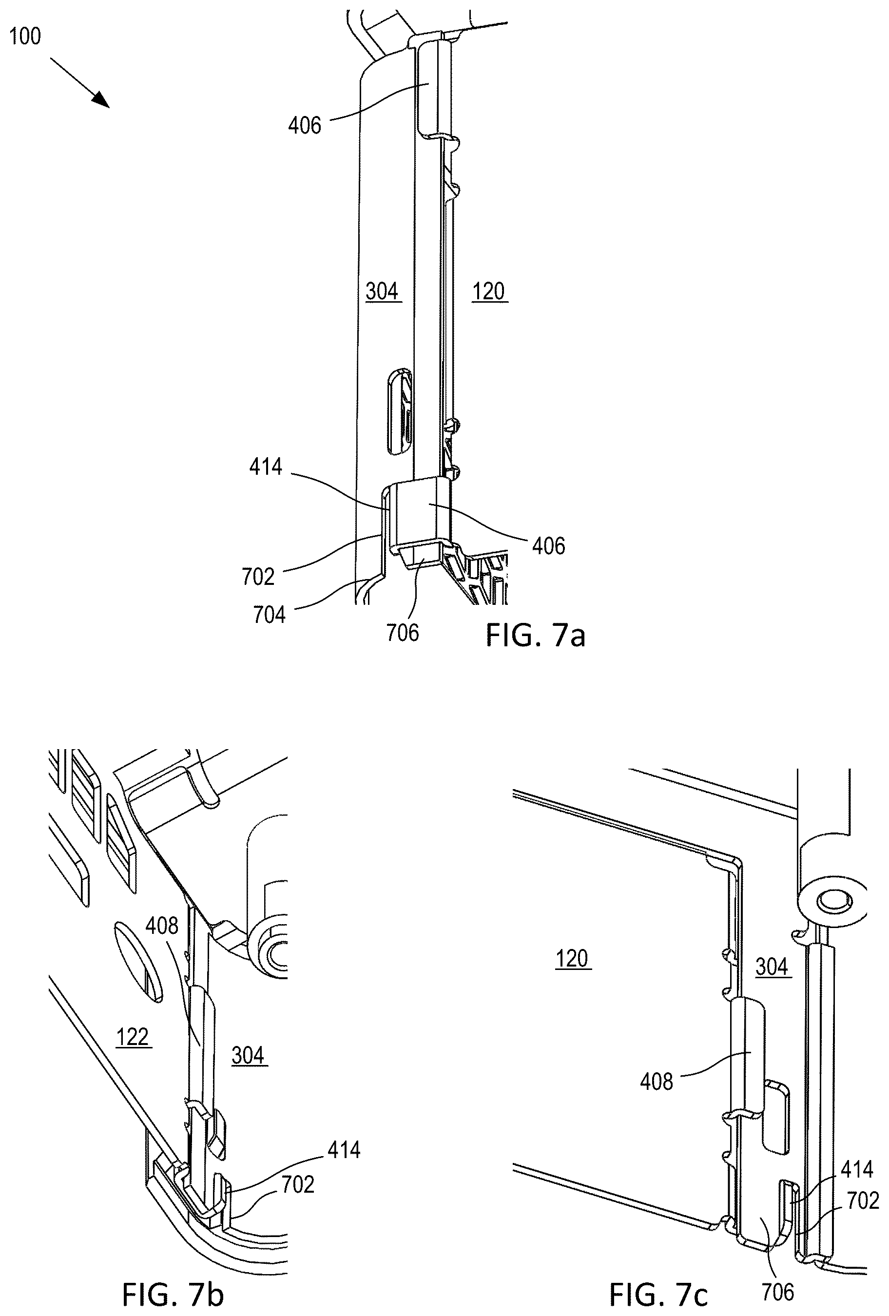 Patent US12422884 Figure 7 – Computer case with modular I/O panels