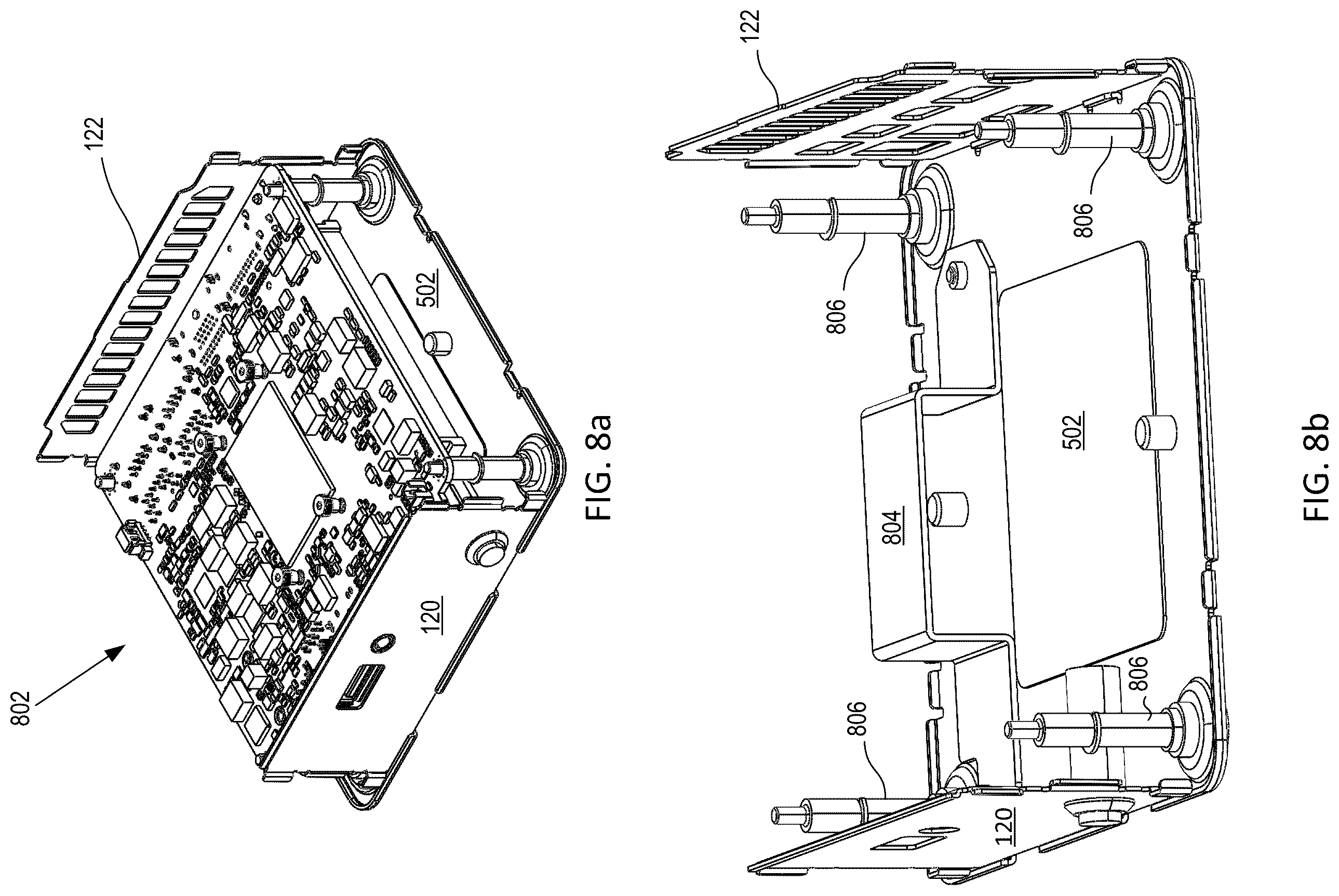 Patent US12422884 Figure 8 – Computer case with modular I/O panels