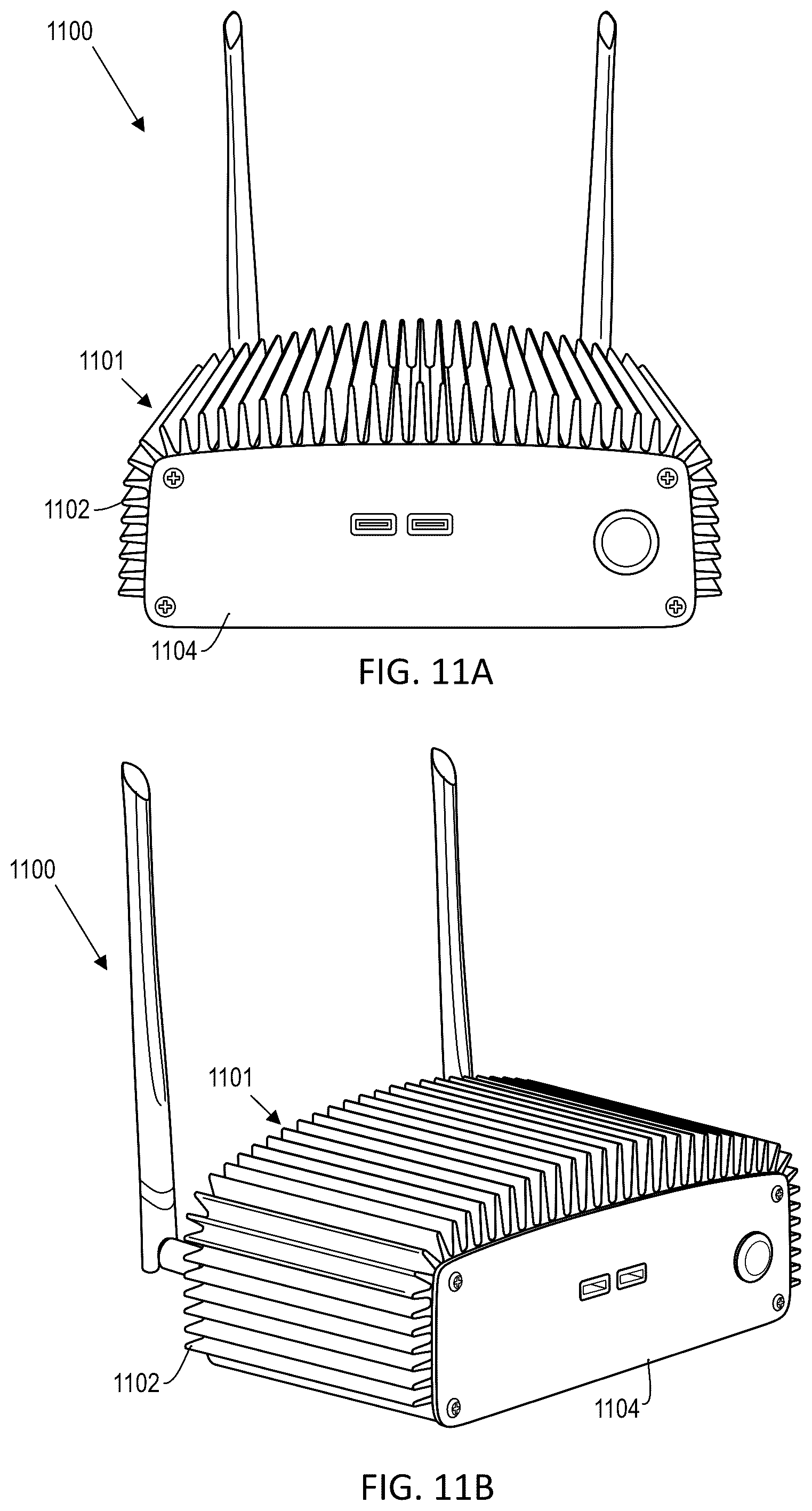 Patent US12422884 Figure 11 – Computer case with modular I/O panels