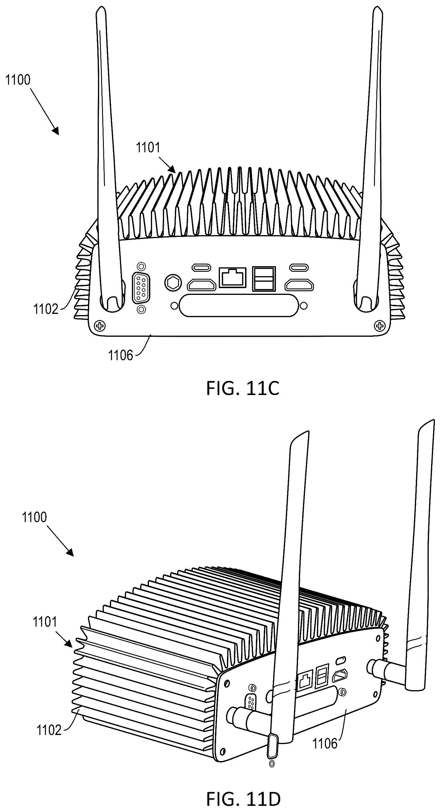 Patent US12422884 Figure 12 – Computer case with modular I/O panels