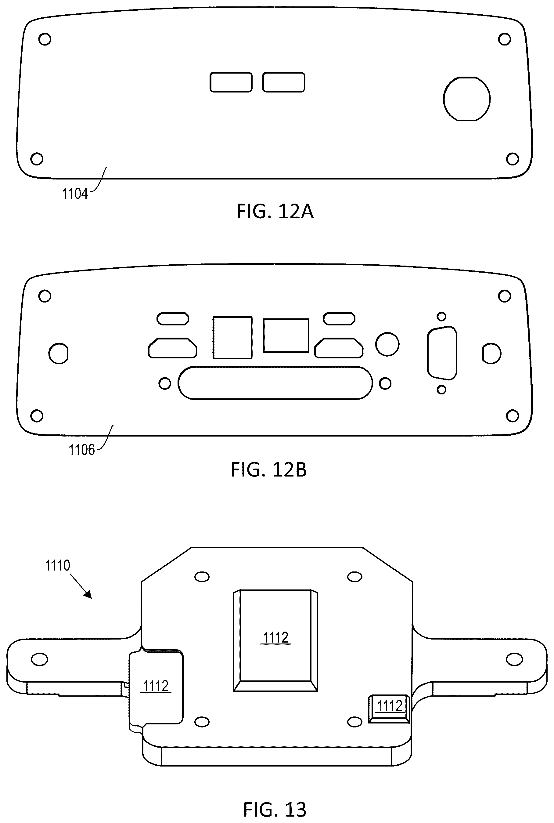 Patent US12422884 Figure 13 – Computer case with modular I/O panels