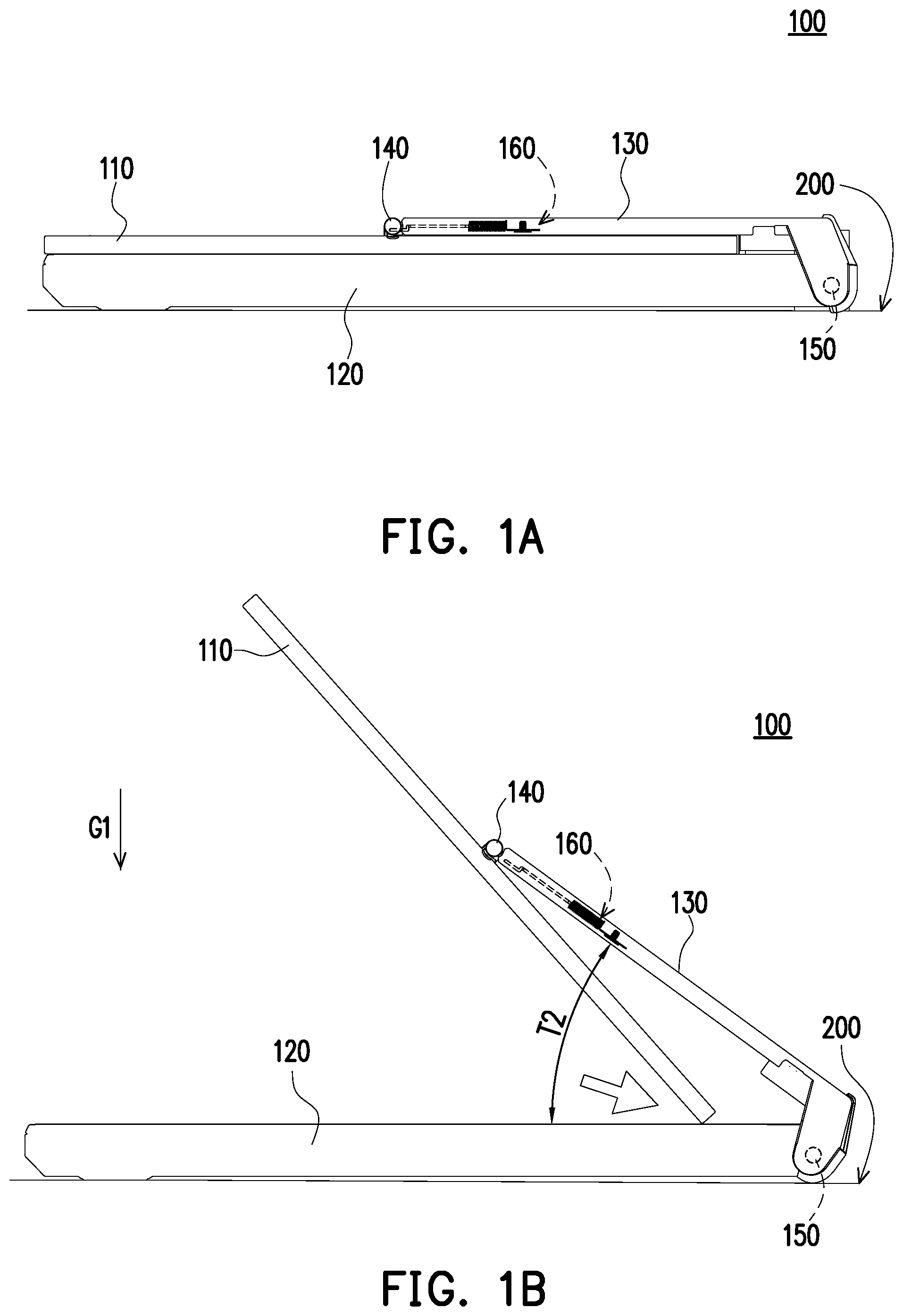 Patent US12422885 Figure 1 – Foldable electronic device