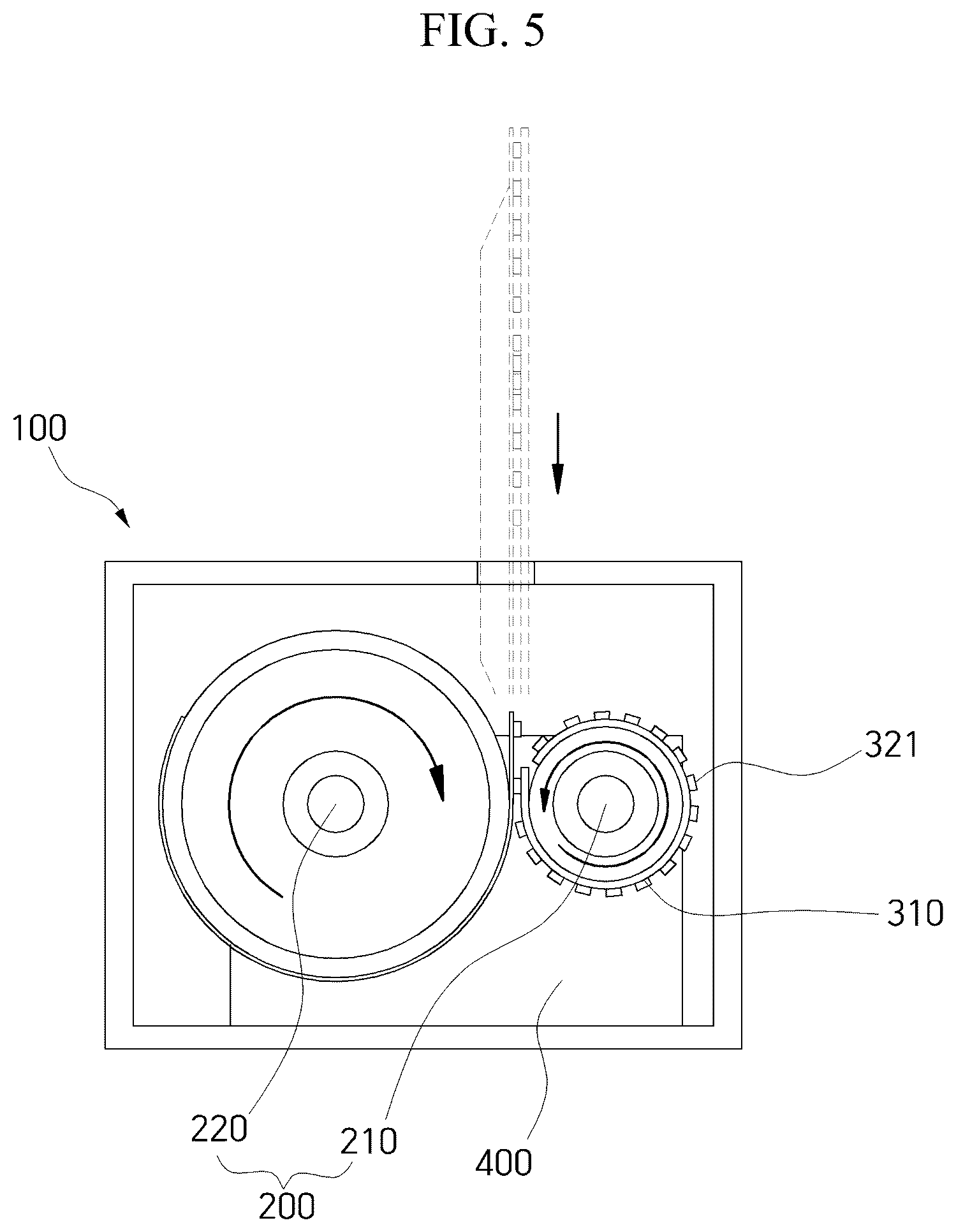 Patent US12422892 Figure 5 – Rollable display device for vehicle