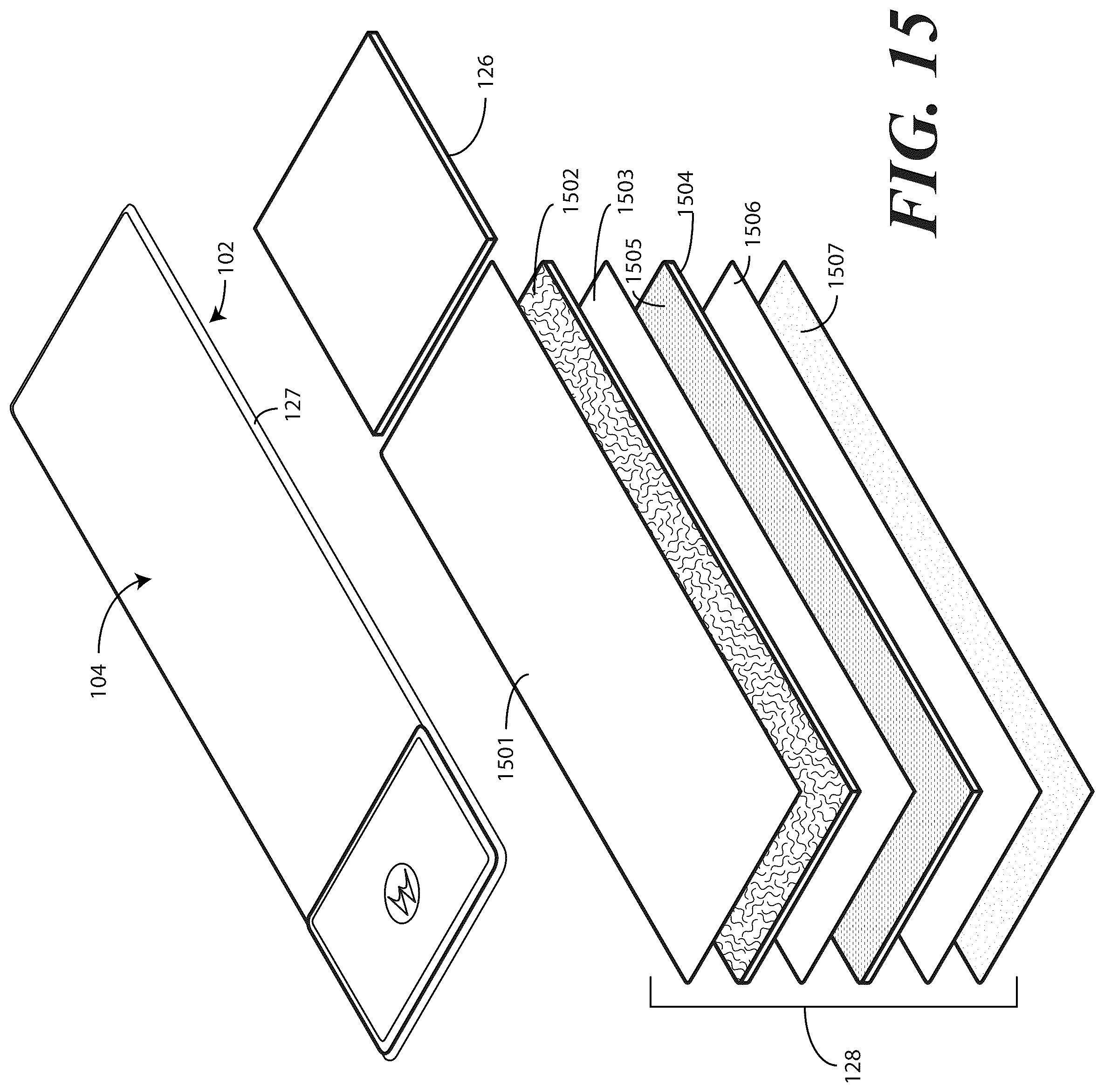 Patent US12422893 Figure 12 – Electronic devices with translating flexible display and corresponding methods