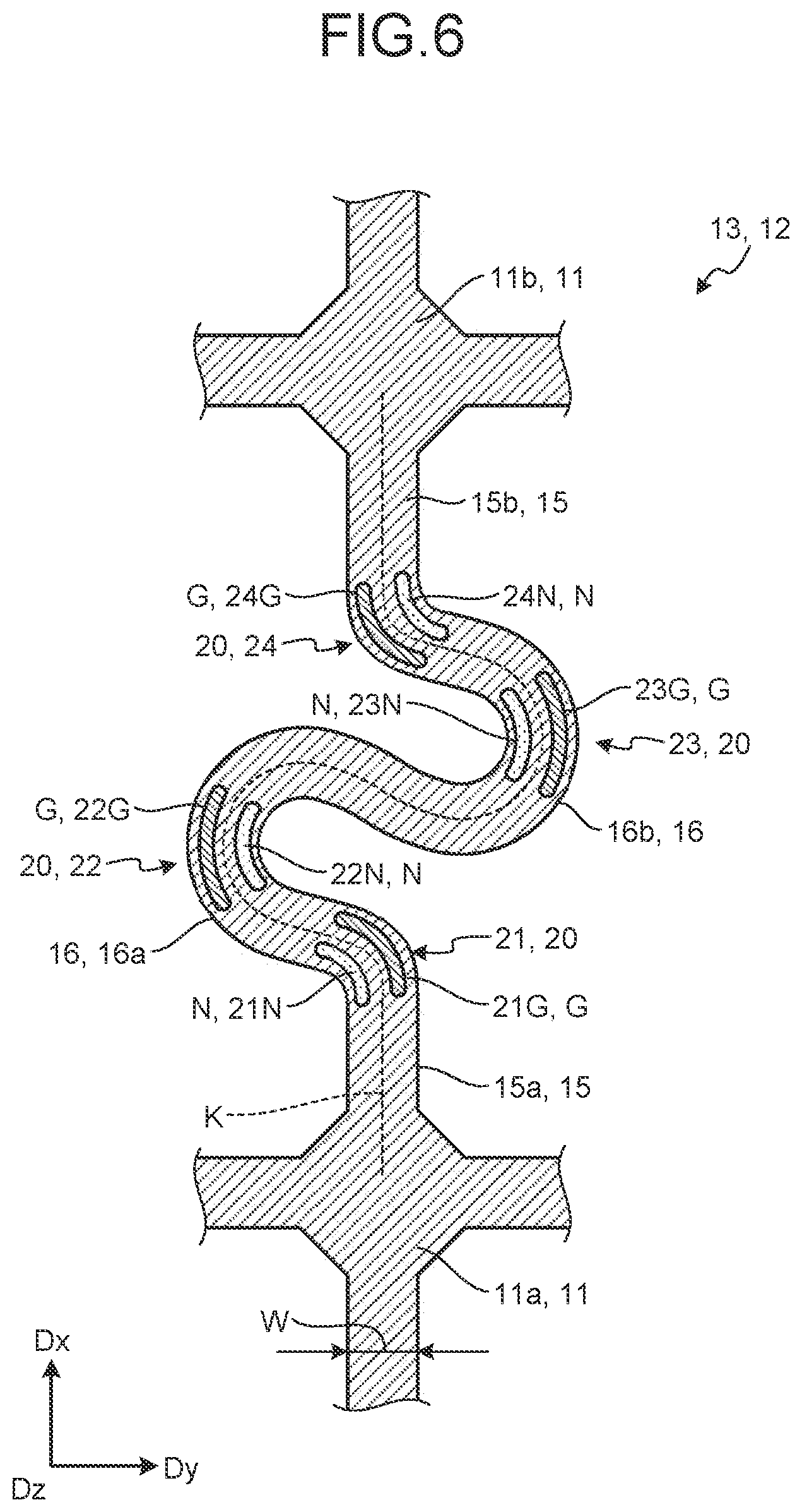 Patent US12422894 Figure 6 – Stretchable device