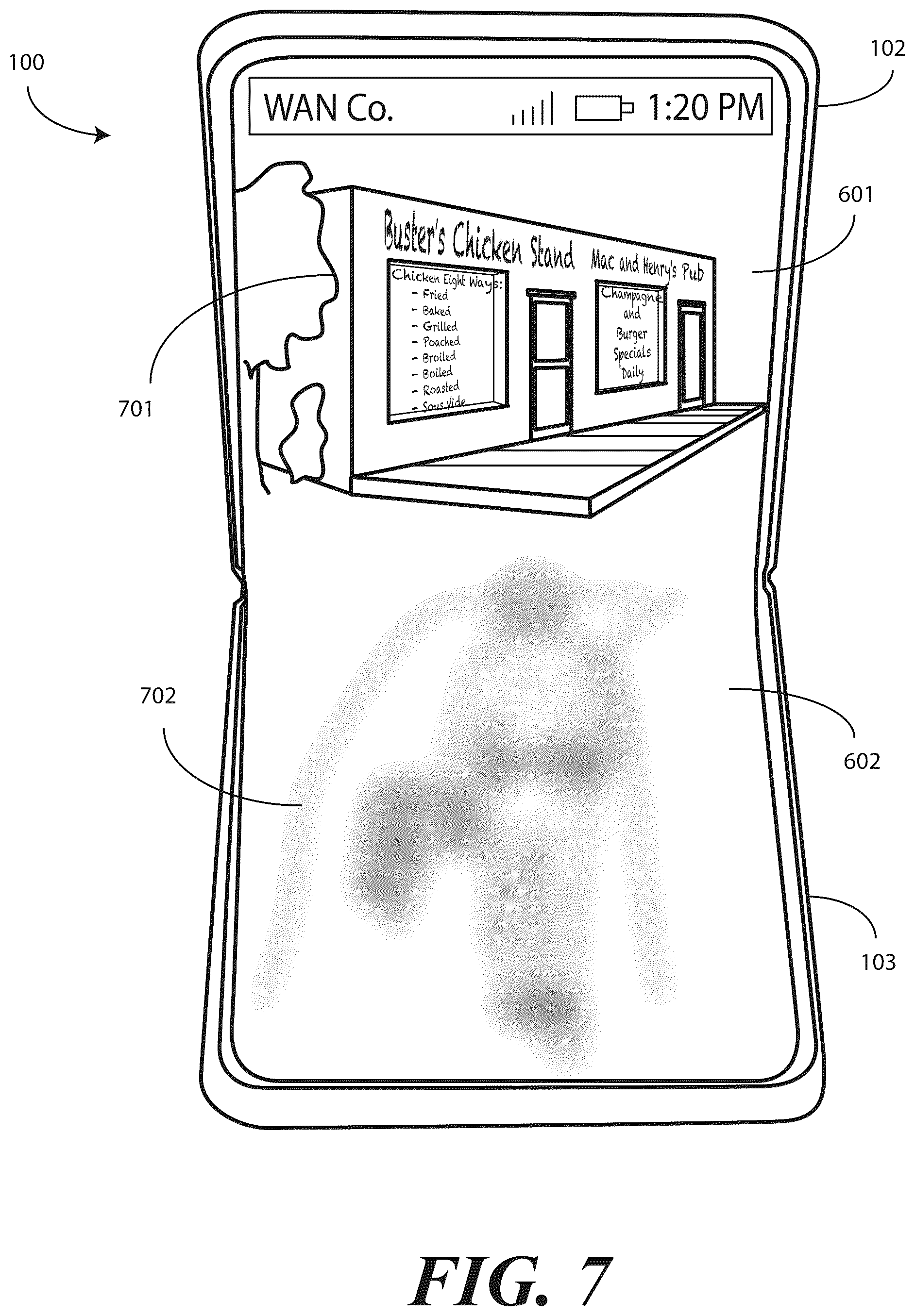 Patent US12422896 Figure 4 – Methods and electronic device enabling movement of content on a flexible display in response to user movement