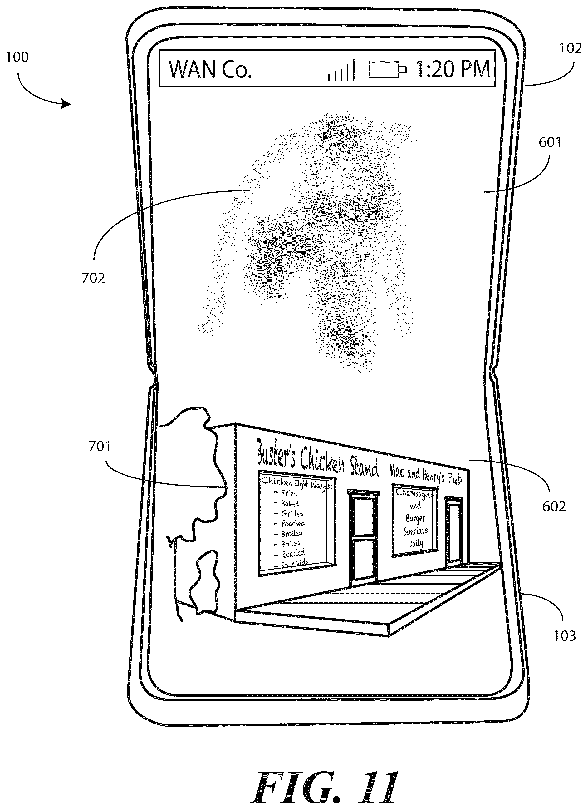 Patent US12422896 Figure 7 – Methods and electronic device enabling movement of content on a flexible display in response to user movement