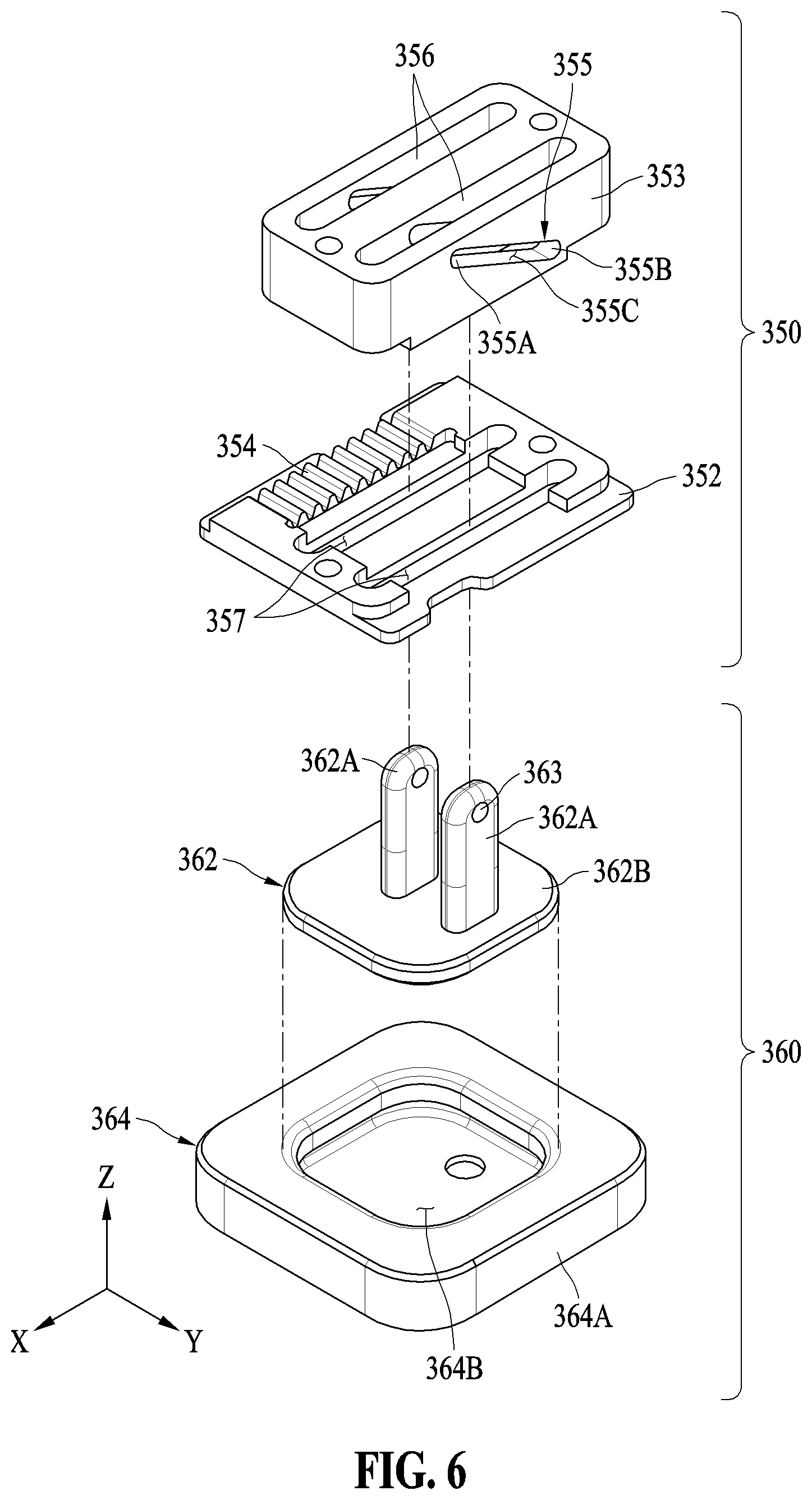 Patent US12422897 Figure 6 – Lifting structure and electronic device including the same