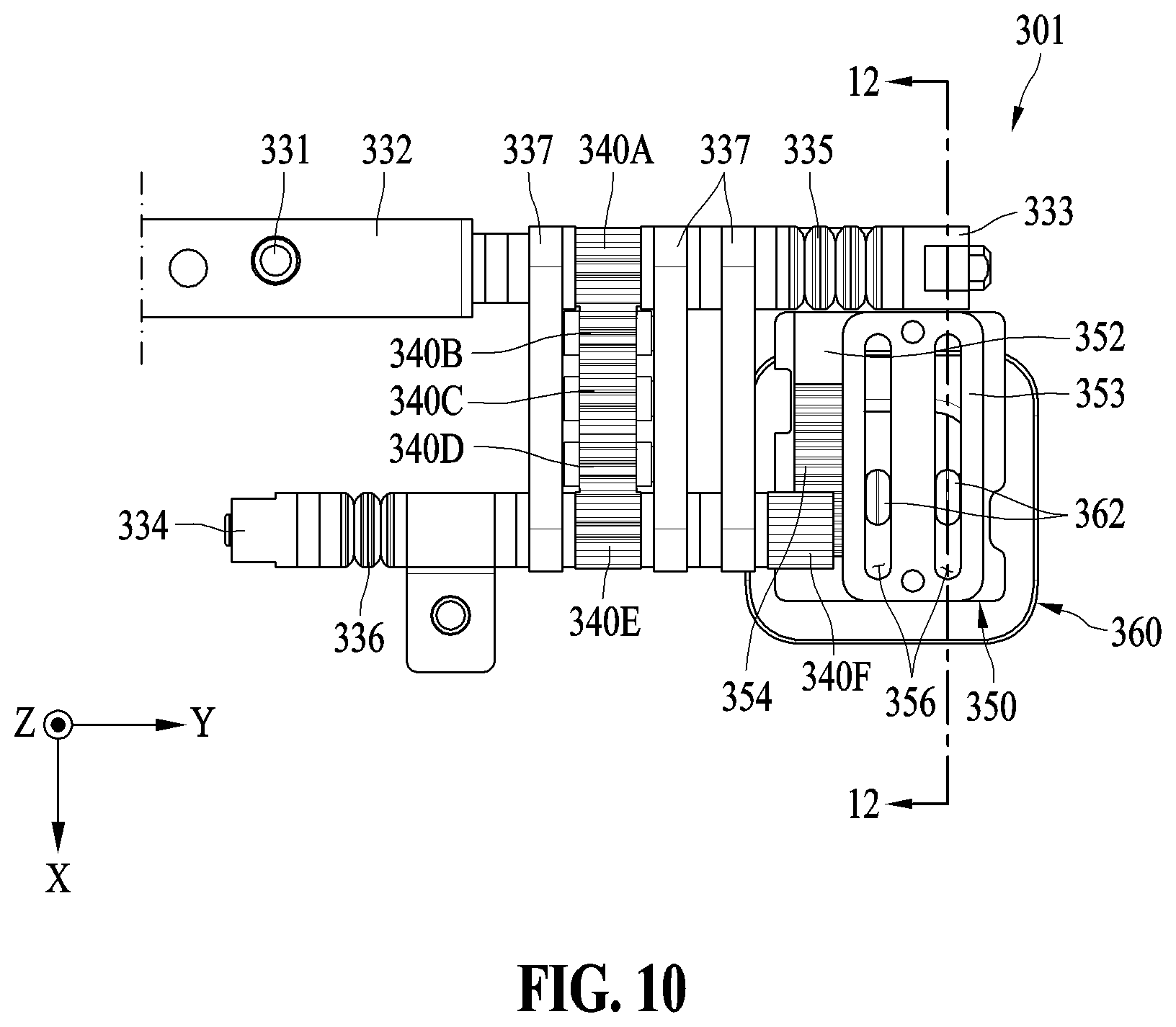 Patent US12422897 Figure 9 – Lifting structure and electronic device including the same