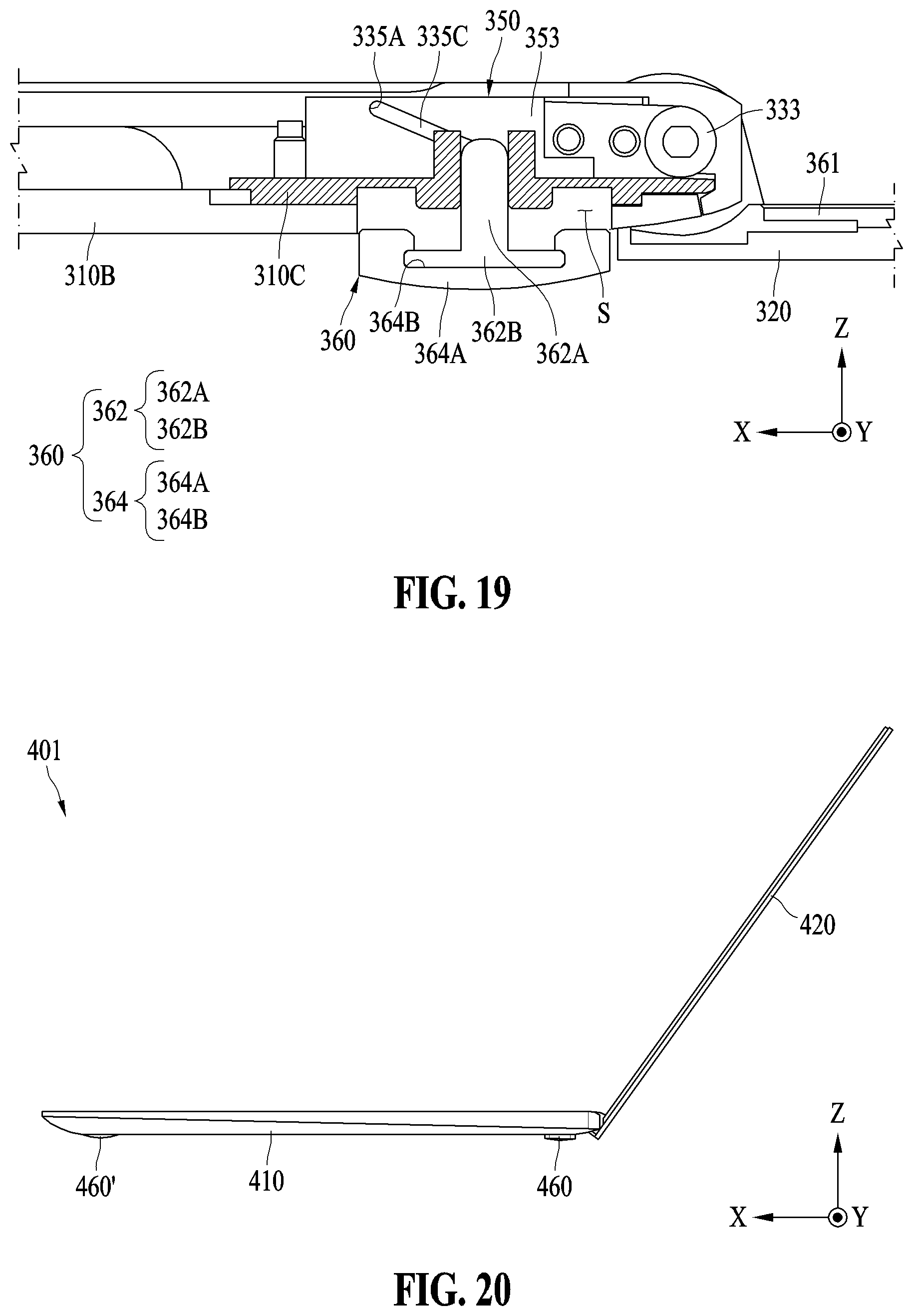 Patent US12422897 Figure 16 – Lifting structure and electronic device including the same