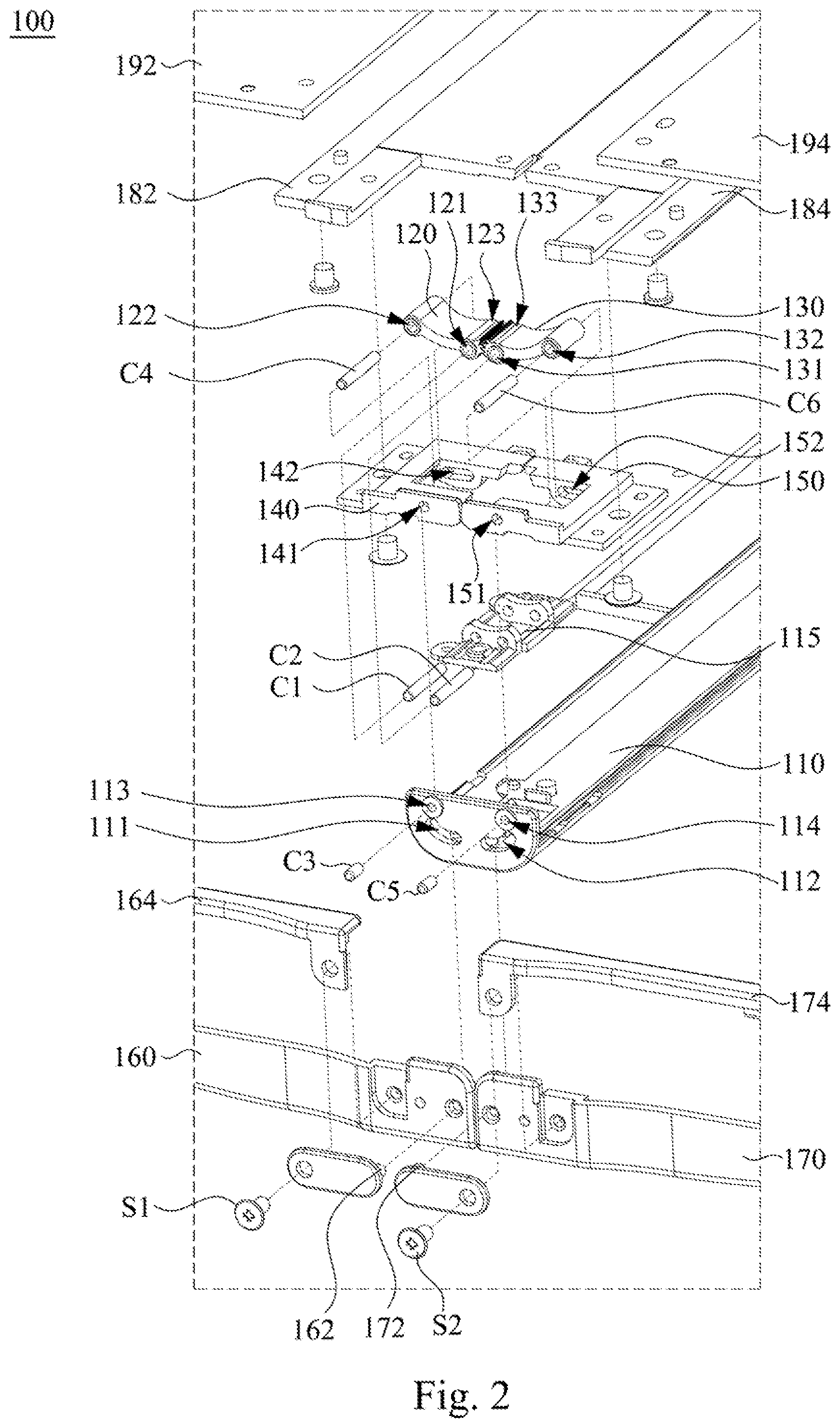 Patent US12422898 Figure 2 – Foldable assembly and foldable display device