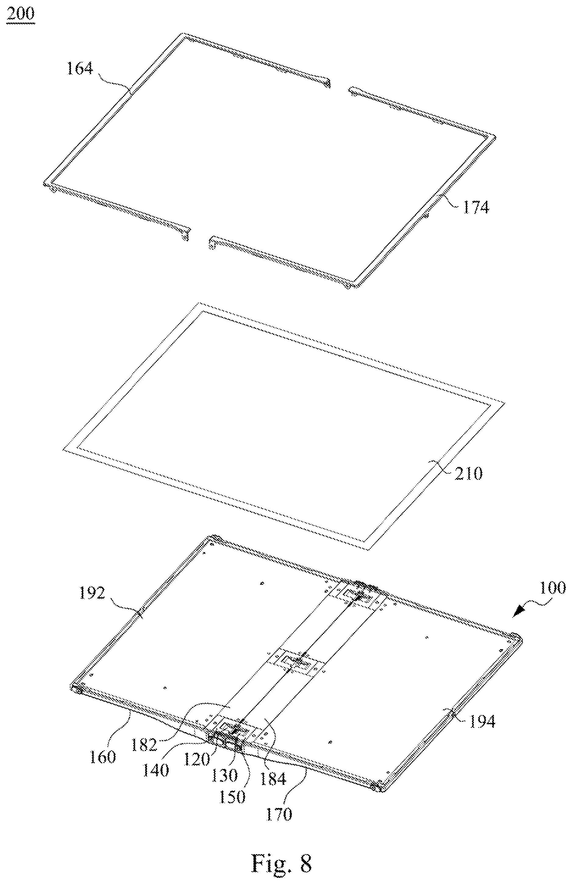 Patent US12422898 Figure 8 – Foldable assembly and foldable display device