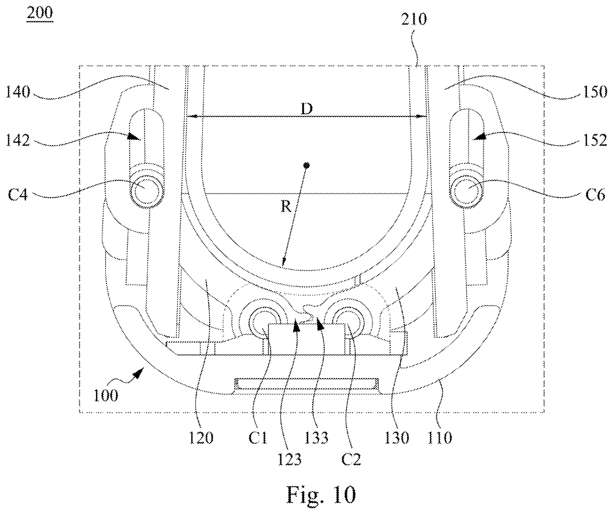 Patent US12422898 Figure 10 – Foldable assembly and foldable display device