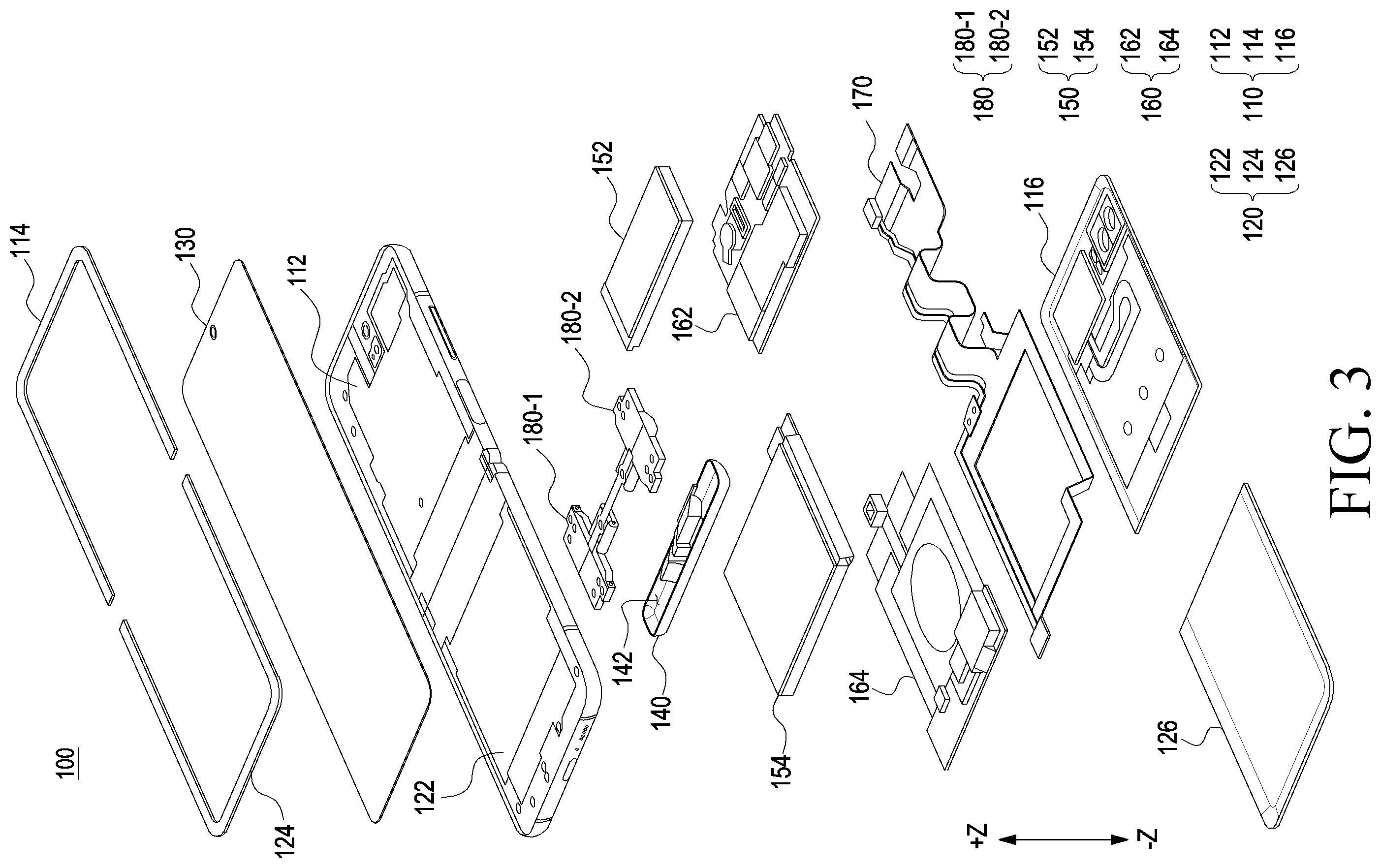 Patent US12422899 Figure 3 – Electronic device including hinge module