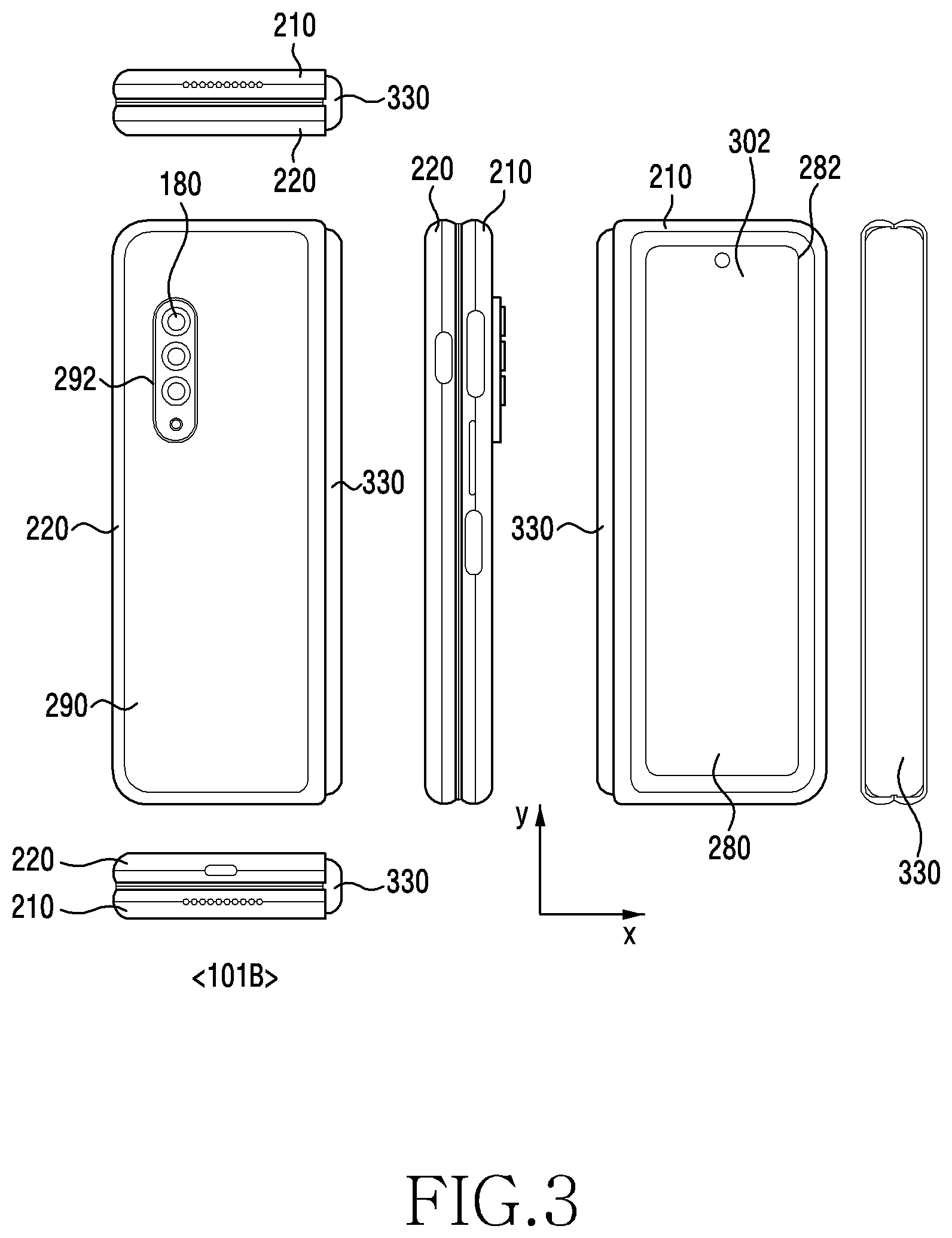 Patent US12422900 Figure 3 – Electronic device comprising coaxial cable