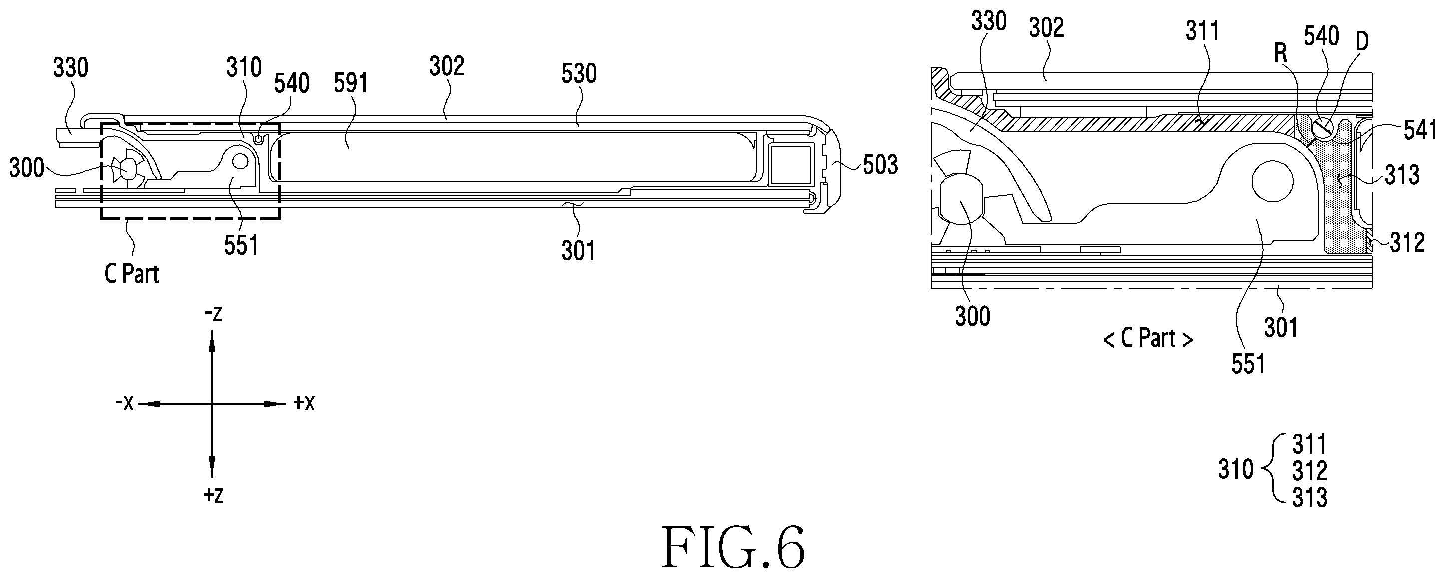 Patent US12422900 Figure 6 – Electronic device comprising coaxial cable