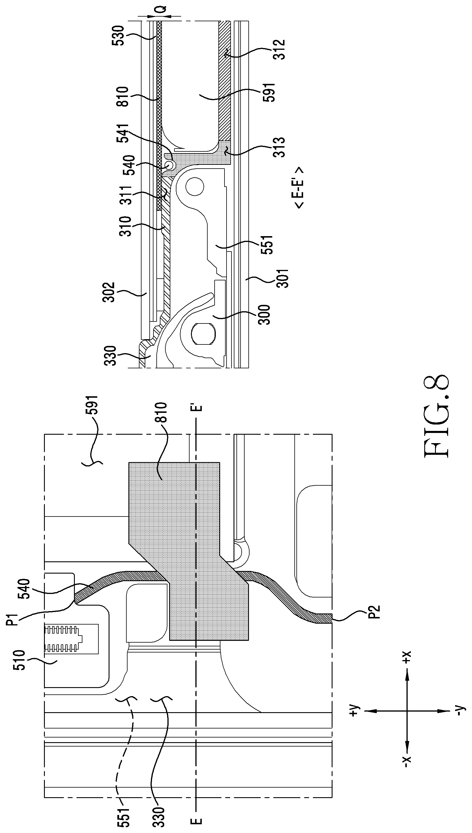 Patent US12422900 Figure 8 – Electronic device comprising coaxial cable