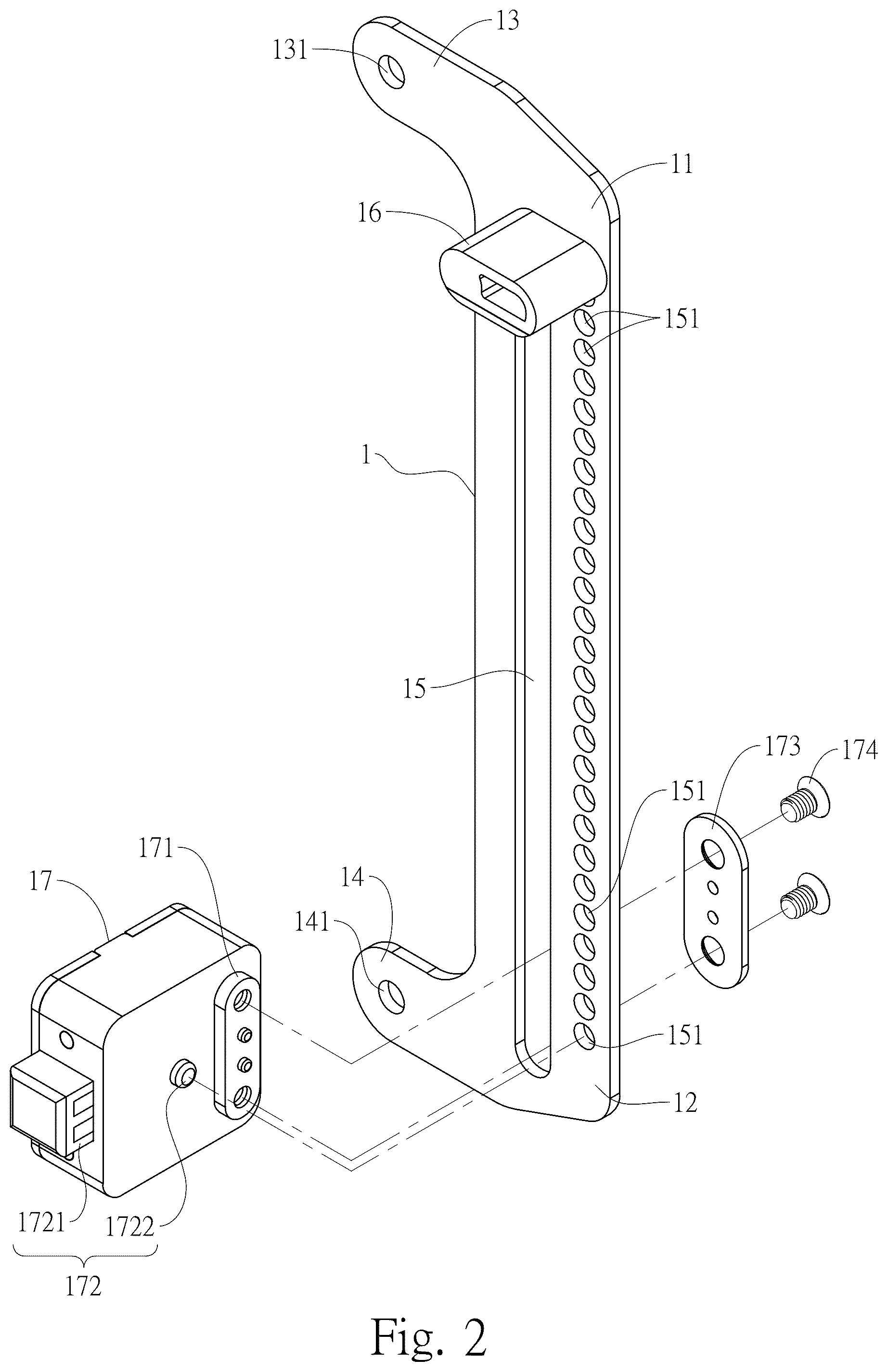 Patent US12422904 Figure 2 – Graphics card lifting device