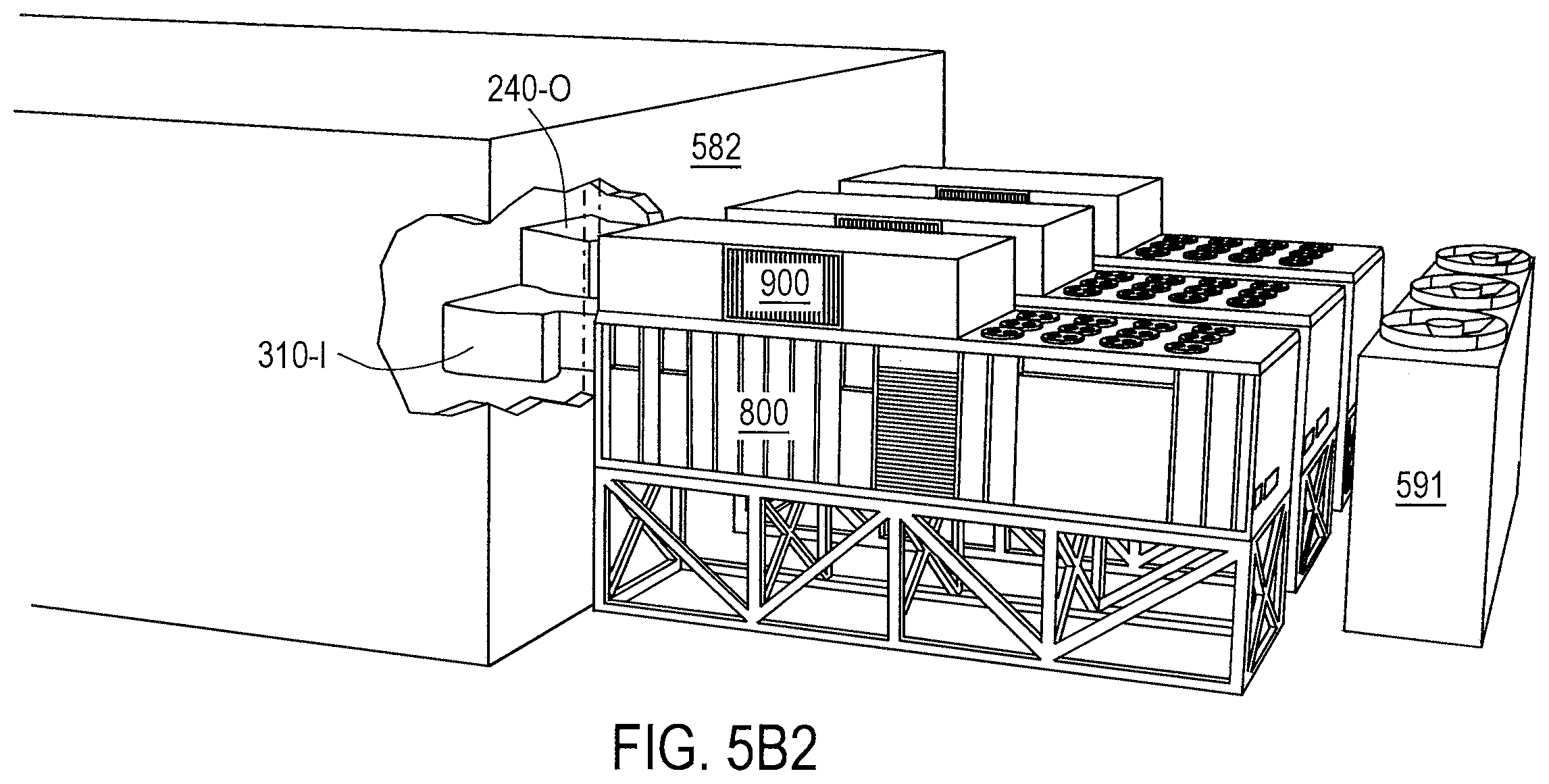 Patent US12422905 Figure 11 – Data center facility including external wall penetrating air handling units