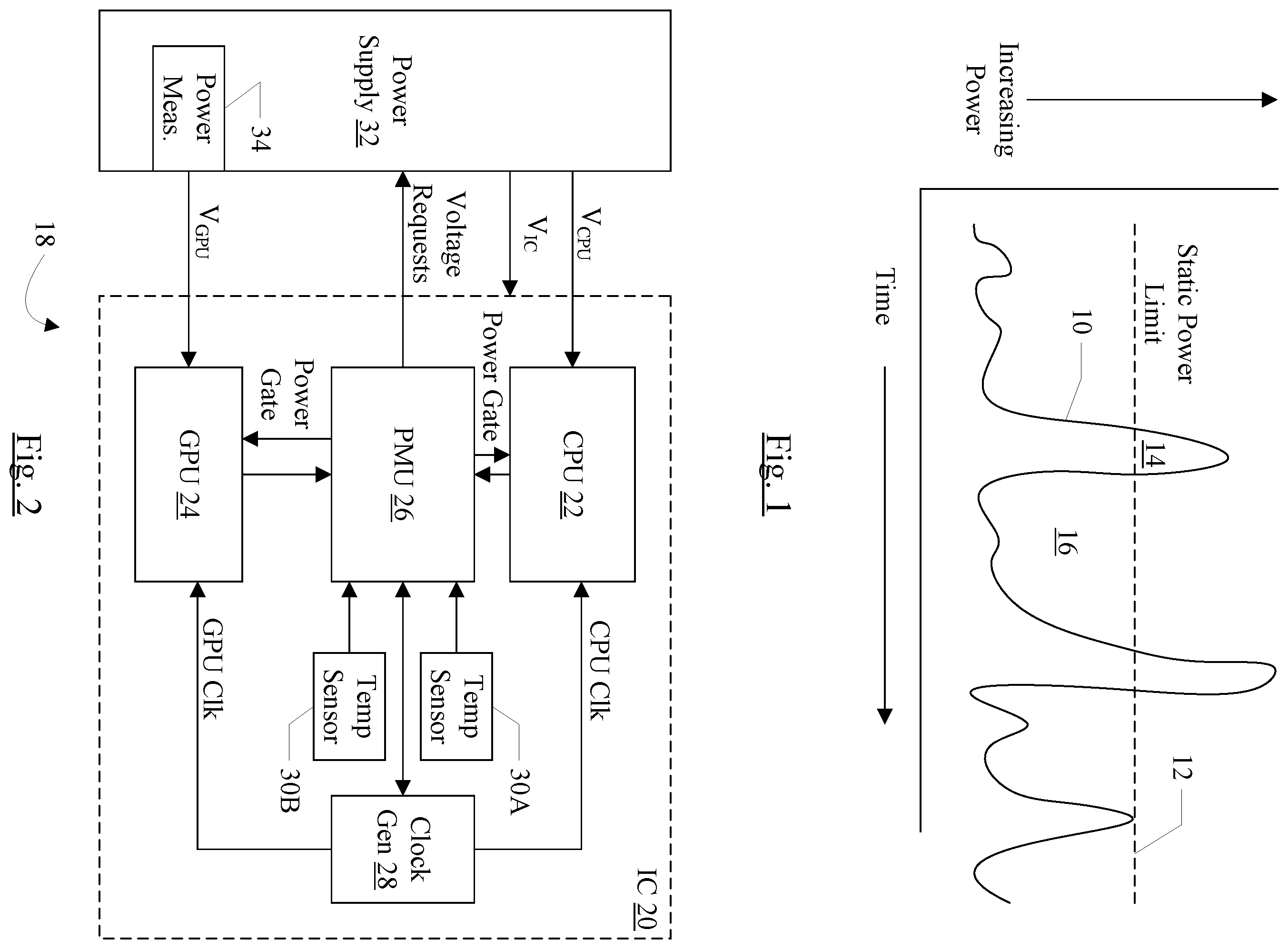 Patent US12422913 Figure 1 – Power management for a graphics processing unit or other circuit