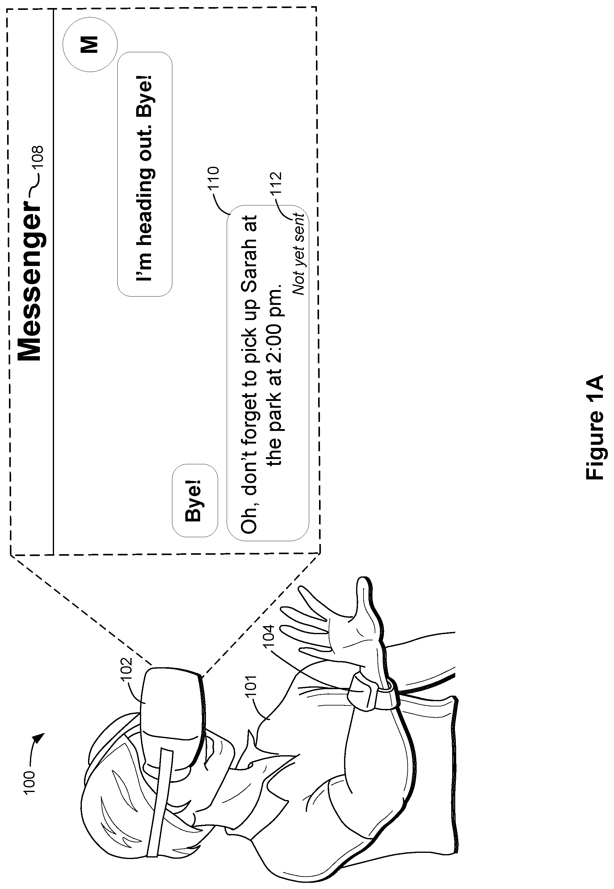Patent US12422934 — Techniques for neuromuscular-signal-based detection of in-air hand gestures for text production and modification, and systems, wearable devices, and methods for using these techniques — Figure 1